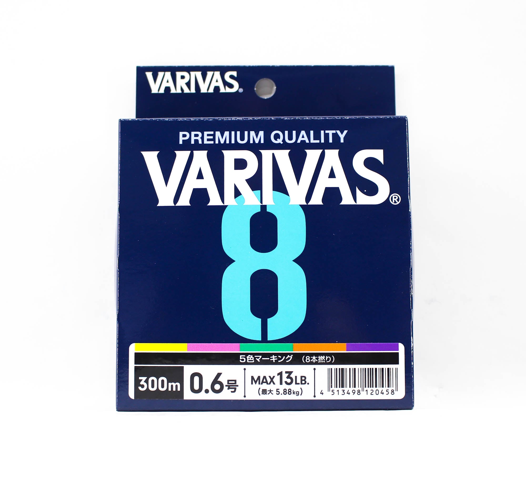 Varivas P.E Line Varivas 8 X8 Multi Color 300m P.E 0.6 Max 13lb (0458)