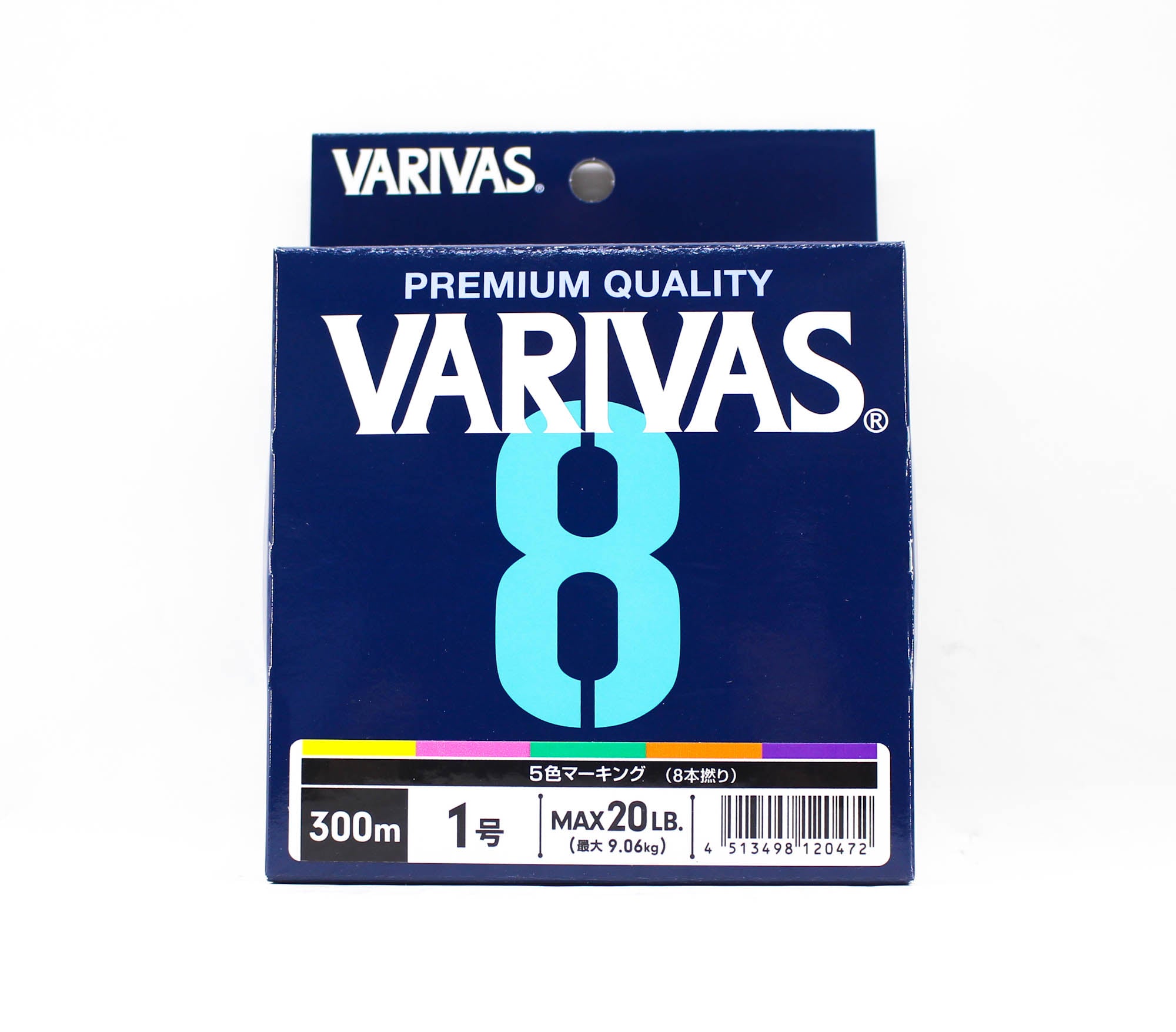 Varivas P.E Line Varivas 8 X8 Multi Color 300m P.E 1 Max 20lb (0472)