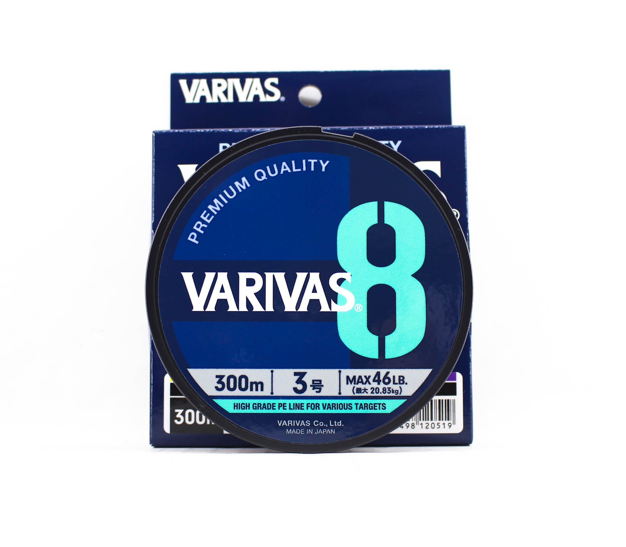 Varivas P.E Line Varivas 8 X8 Multi Color 300m P.E 3 Max 46lb (0519)