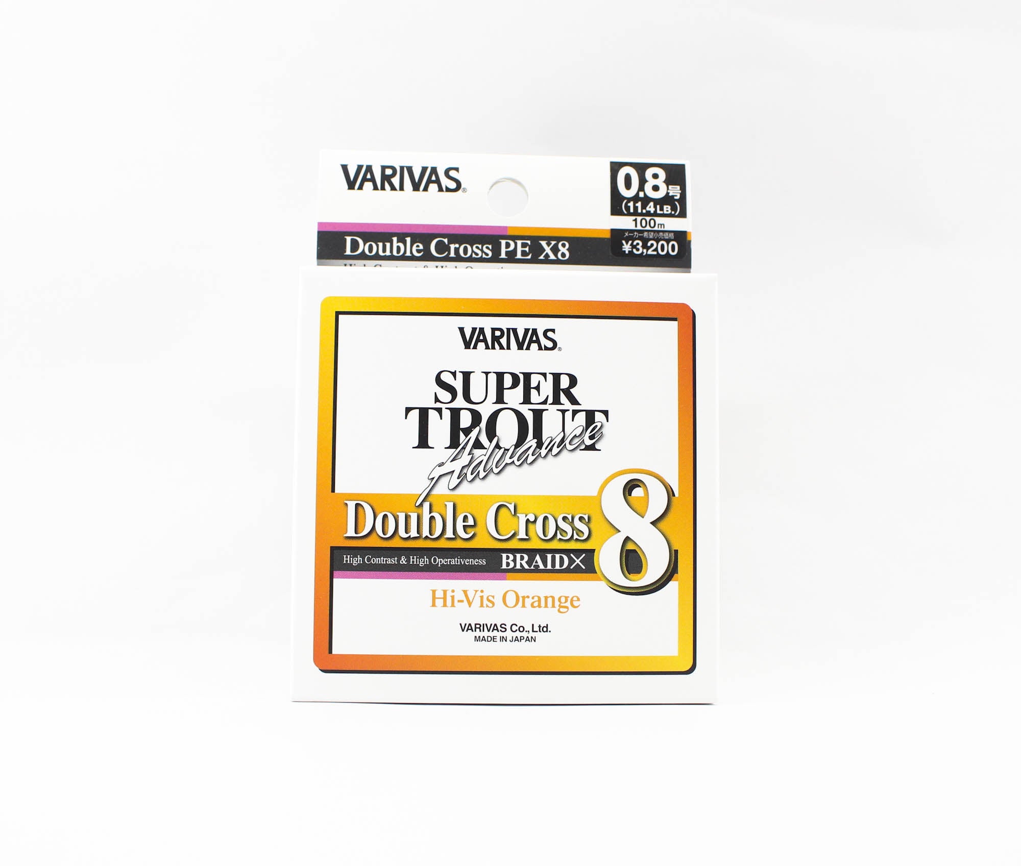 Varivas P.E Line Trout Advance DoublexP.E X8 Orange 100m 0.8 11.4lb (0885)