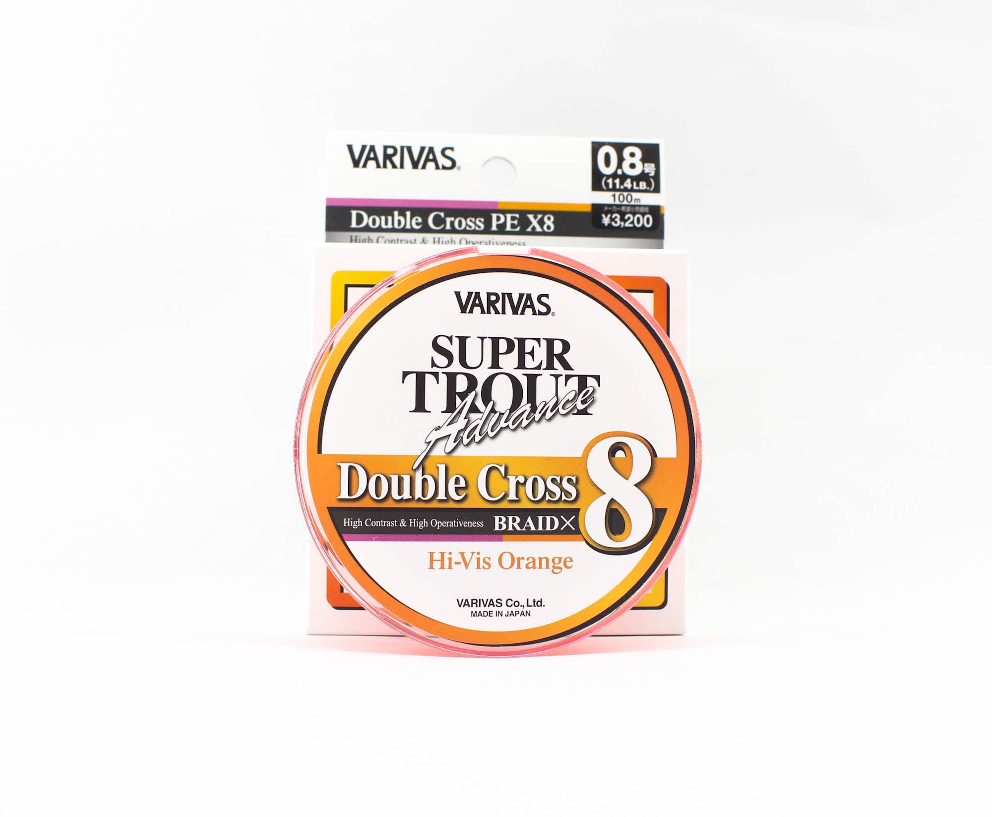 Varivas P.E Line Trout Advance DoublexP.E X8 Orange 100m 0.8 11.4lb (0885)