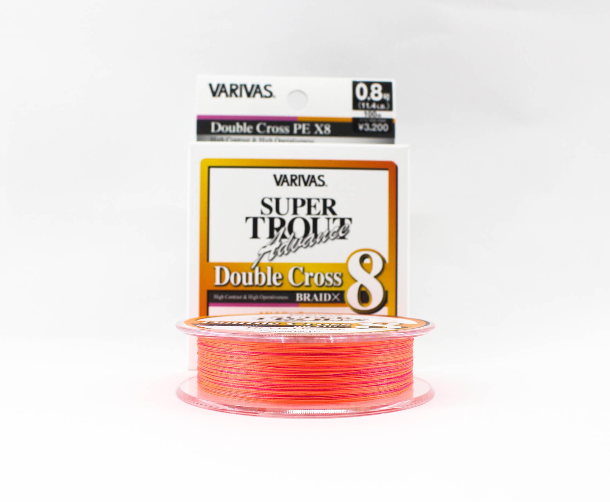 Varivas P.E Line Trout Advance DoublexP.E X8 Orange 100m 0.8 11.4lb (0885)