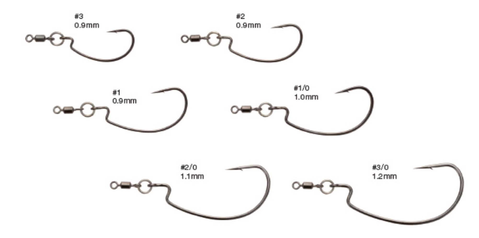 Varivas Ring Offset Hook Size 2/0 (2971)