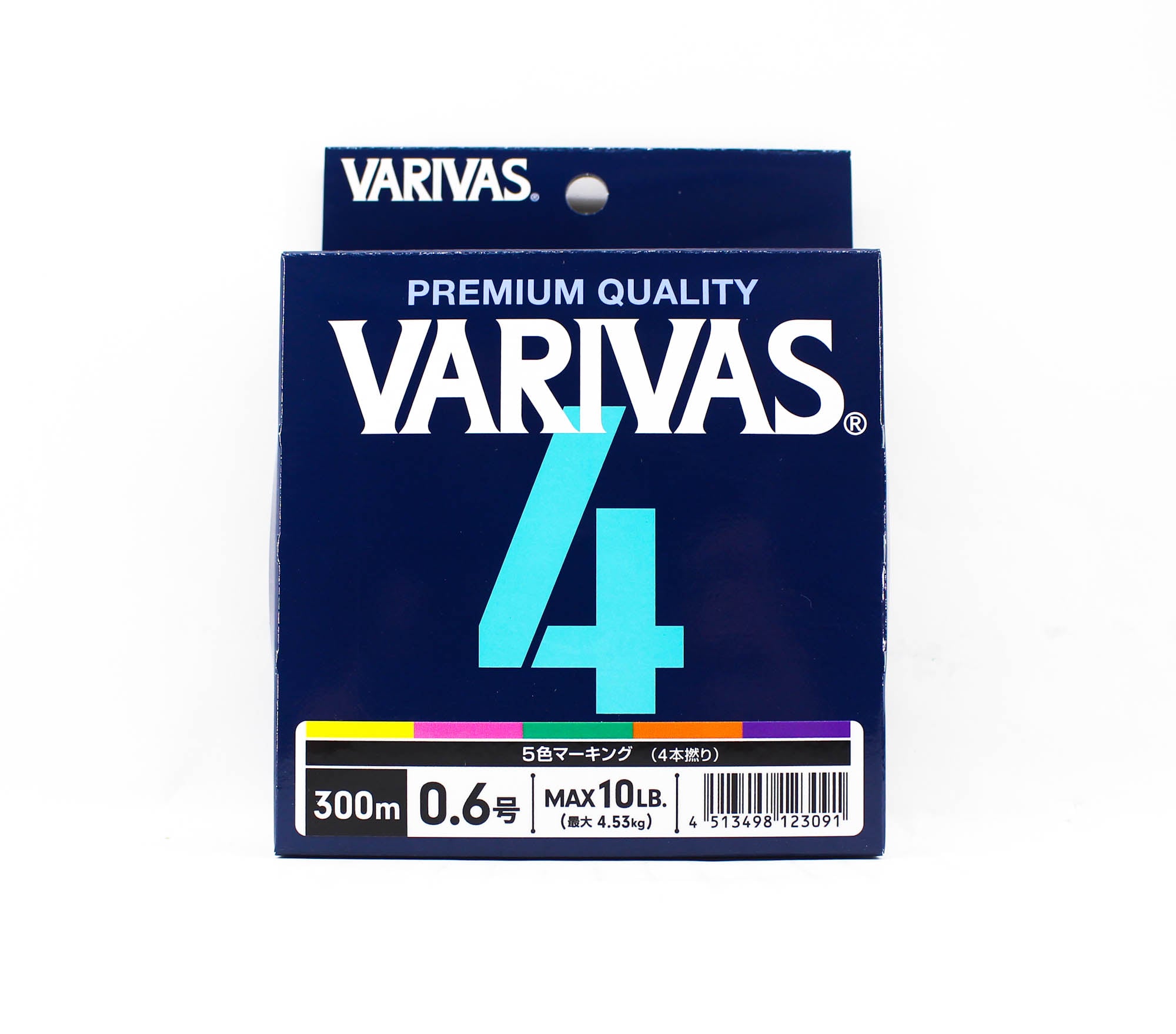 Varivas P.E Line Varivas 4 X4 Multi Color 300m P.E 0.6 Max 10lb (3091)