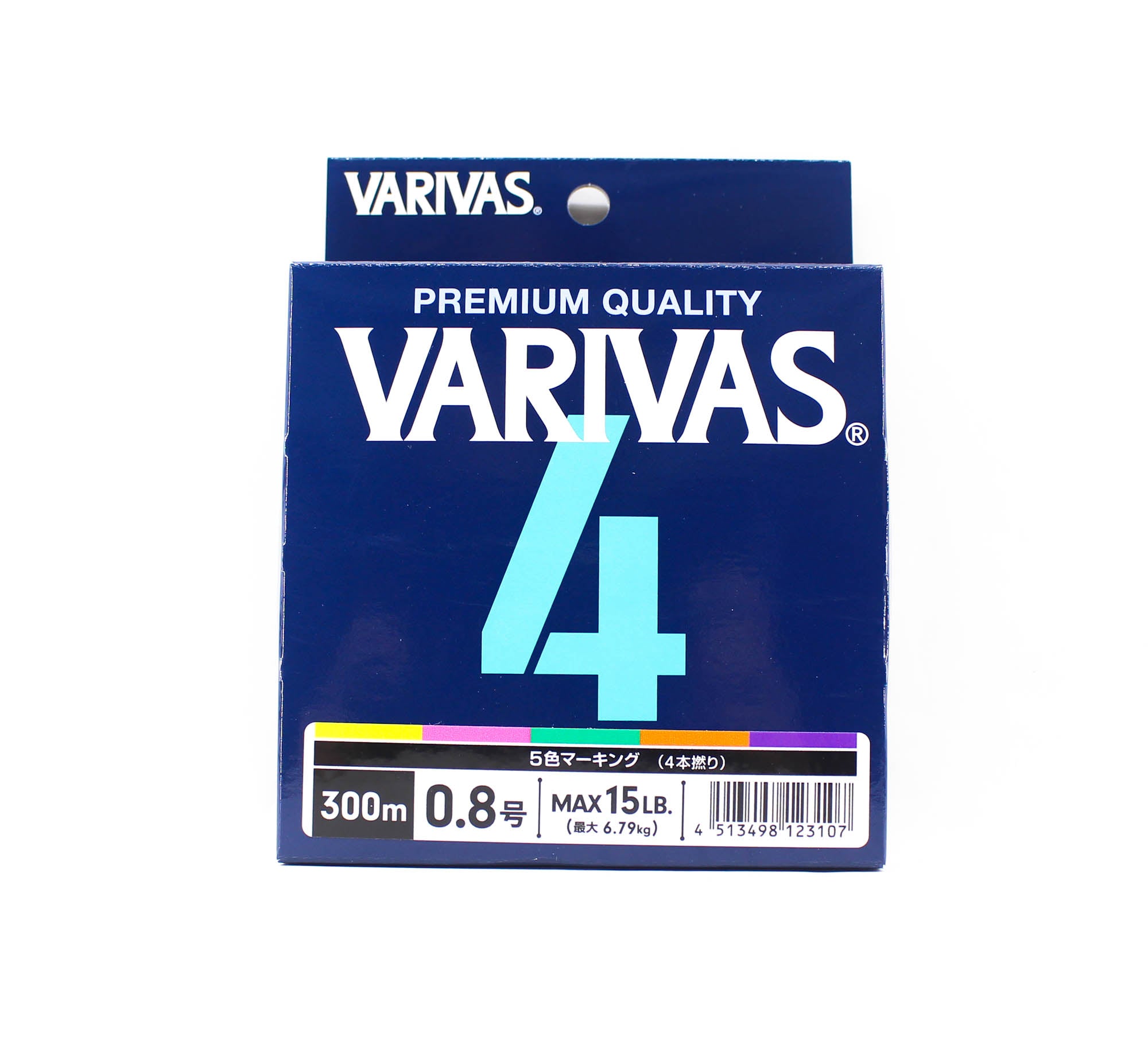Varivas P.E Line Varivas 4 X4 Multi Color 300m P.E 0.8 Max 15lb (3107)