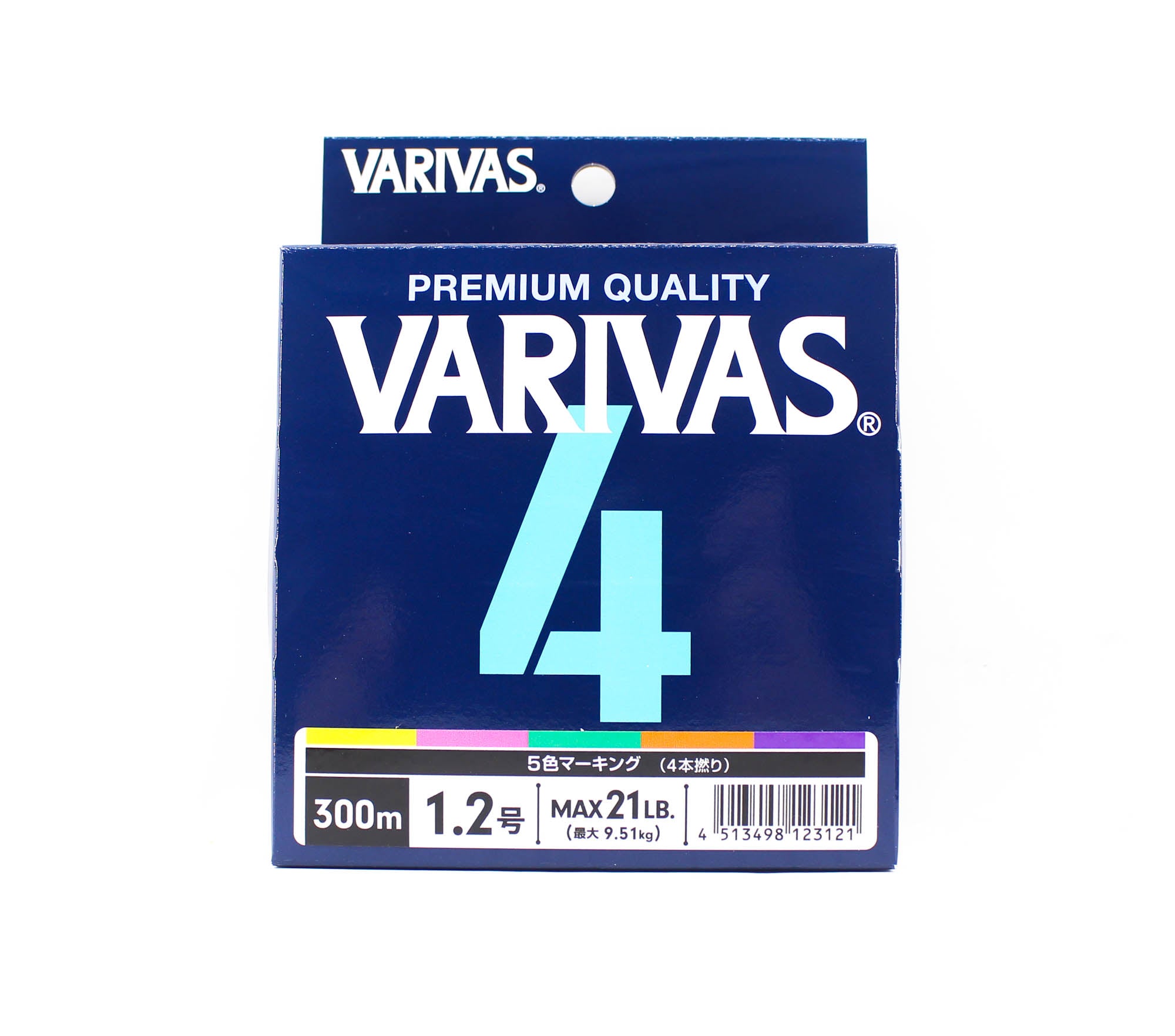 Varivas P.E Line Varivas 4 X4 Multi Color 300m P.E 1.2 Max 21lb (3121)