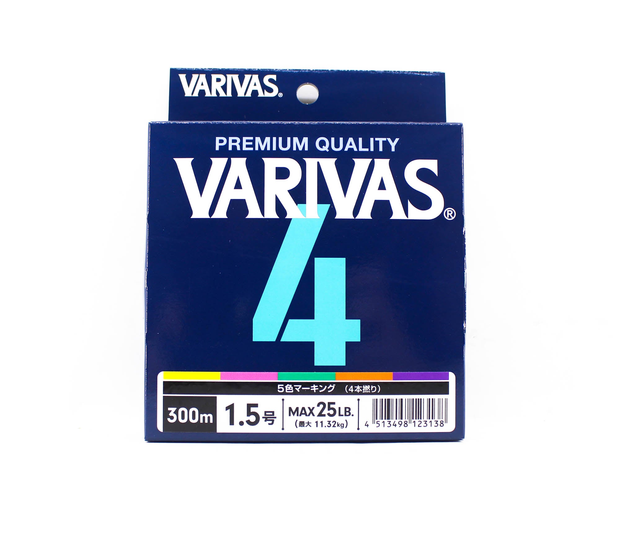 Varivas P.E Line Varivas 4 X4 Multi Color 300m P.E 1.5 Max 25lb (3138)