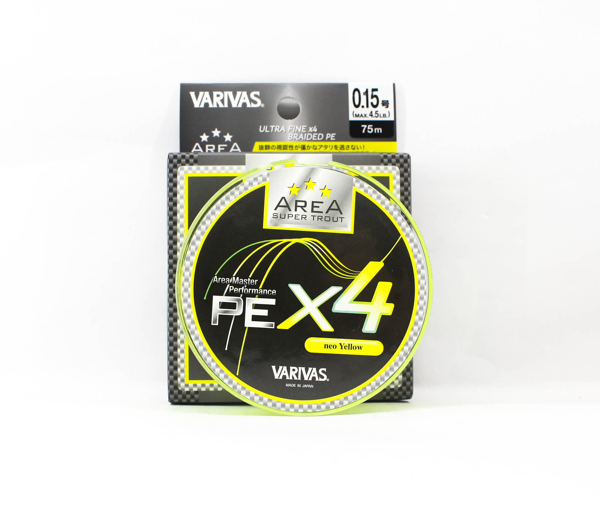 Varivas P.E Line Super Trout Area PE X4 Yellow 75m P.E 0.15 Max4.5lb (7983