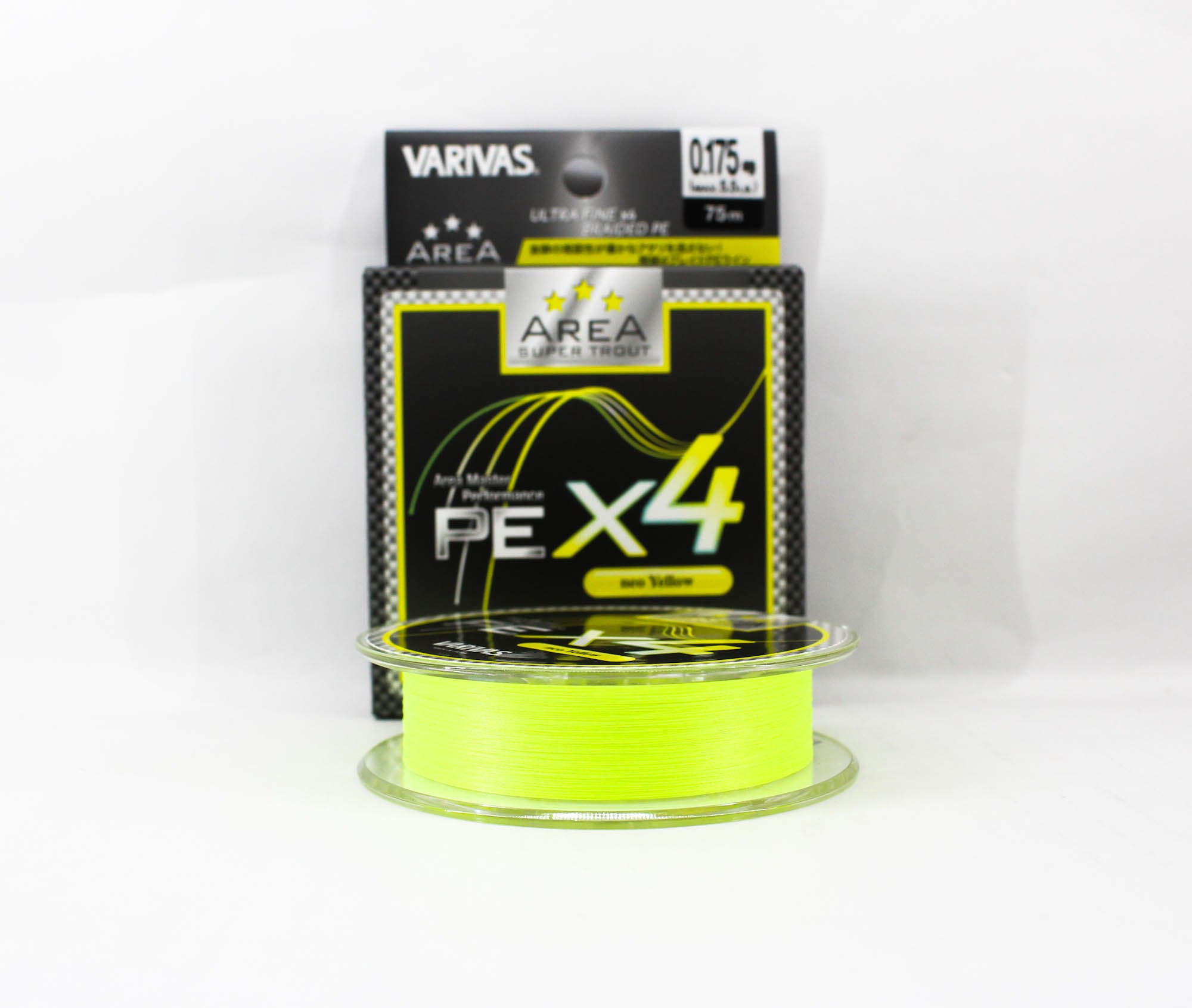 Varivas P.E Line Super Trout Area PE X4 Yellow 75m P.E 0.175 Max5.5lb (7990