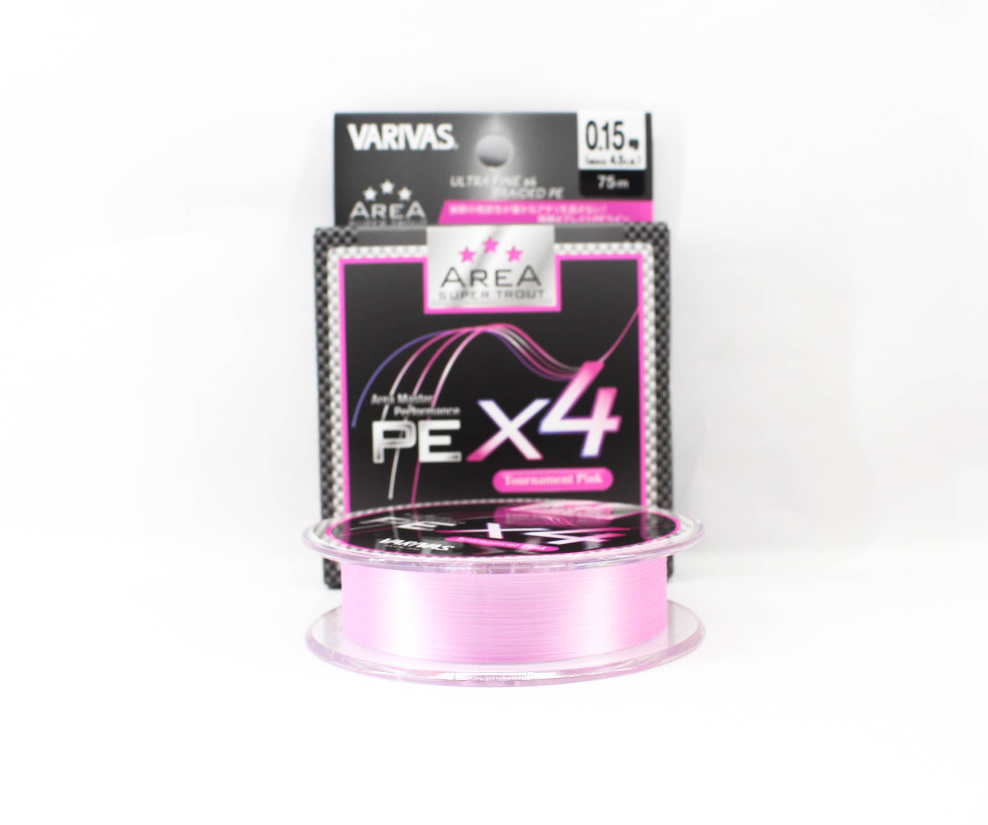 Varivas P.E Line Super Trout Area PE X4 Pink 75m P.E 0.15 Max 4.5lb (8027)