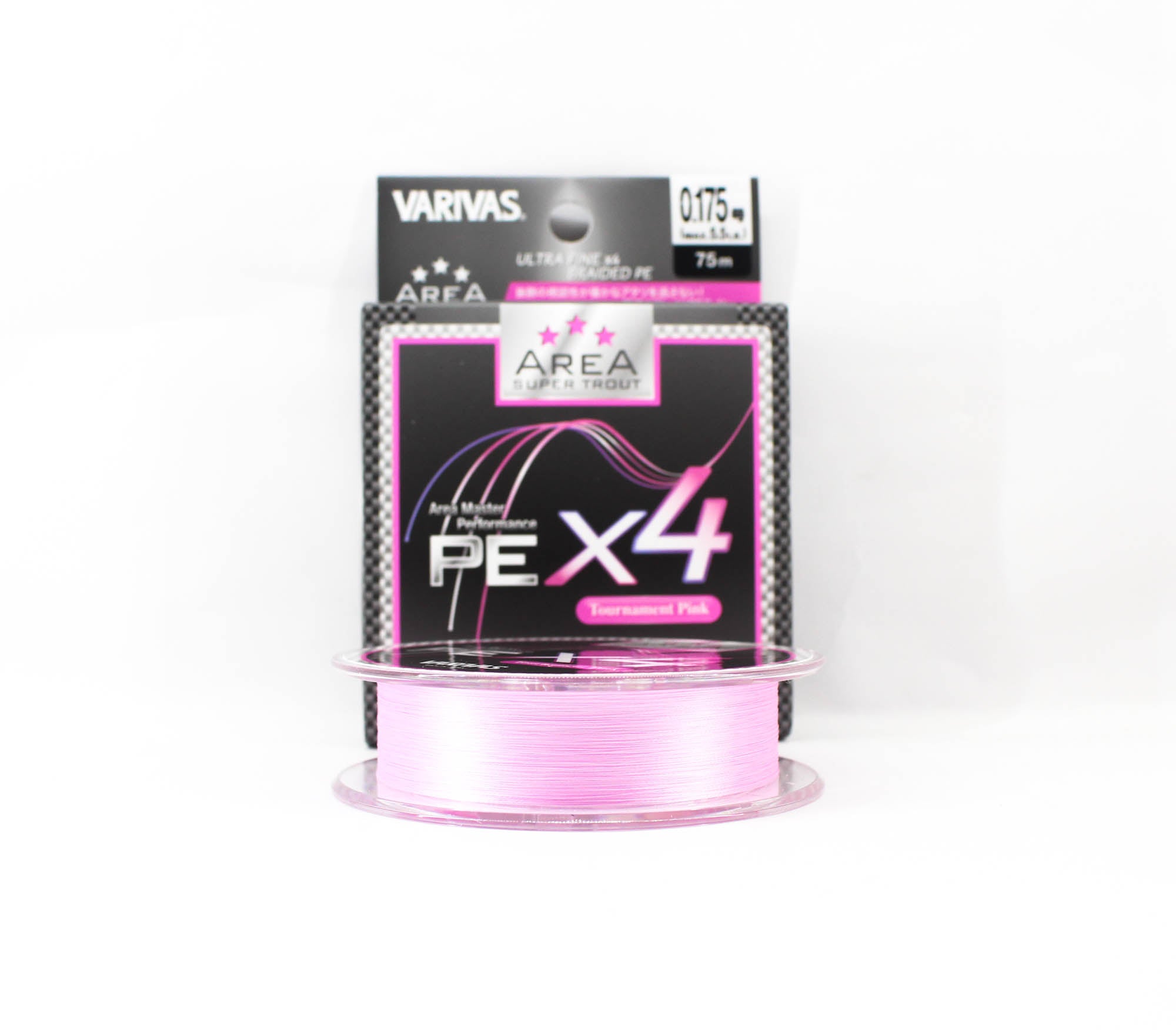 Varivas P.E Line Super Trout Area PE X4 Pink 75m P.E 0.175 Max 5.5lb (8034)