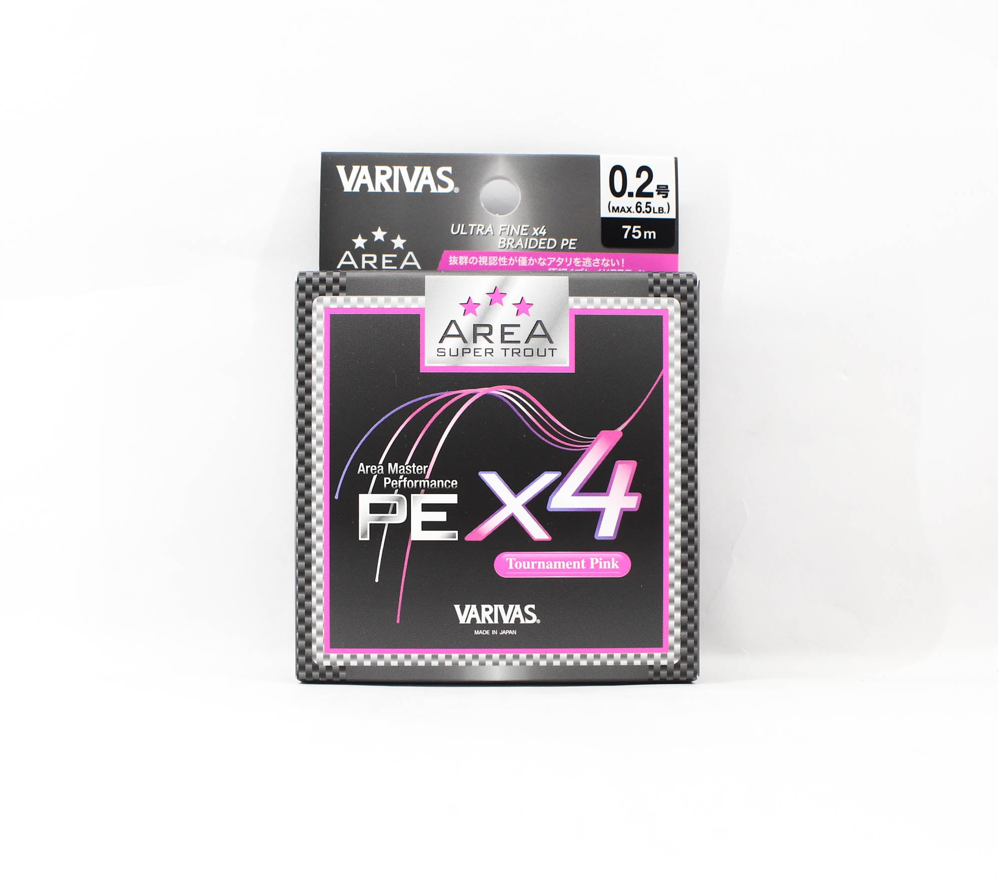 Varivas P.E Line Super Trout Area PE X4 Pink 75m P.E 0.2 Max 6.5lb (8041)