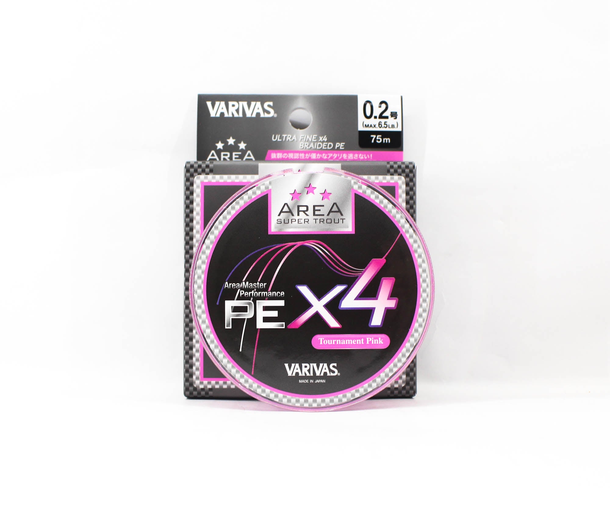 Varivas P.E Line Super Trout Area PE X4 Pink 75m P.E 0.2 Max 6.5lb (8041)