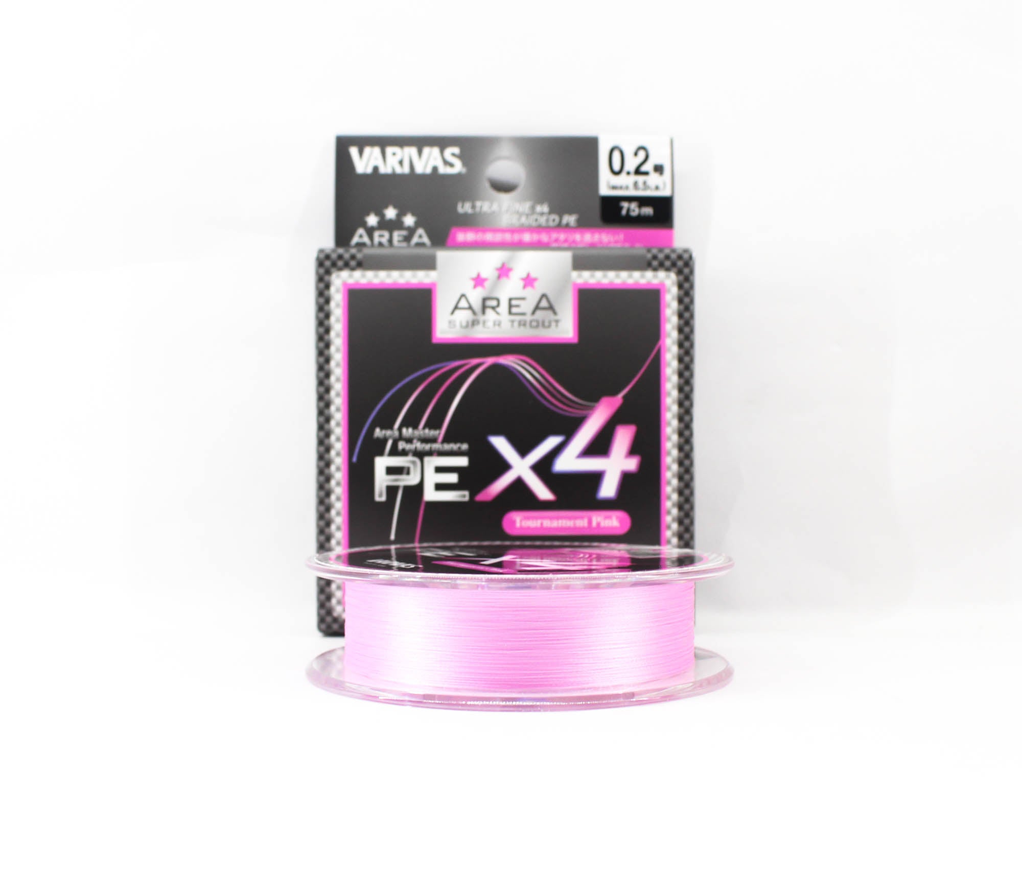 Varivas P.E Line Super Trout Area PE X4 Pink 75m P.E 0.2 Max 6.5lb (8041)