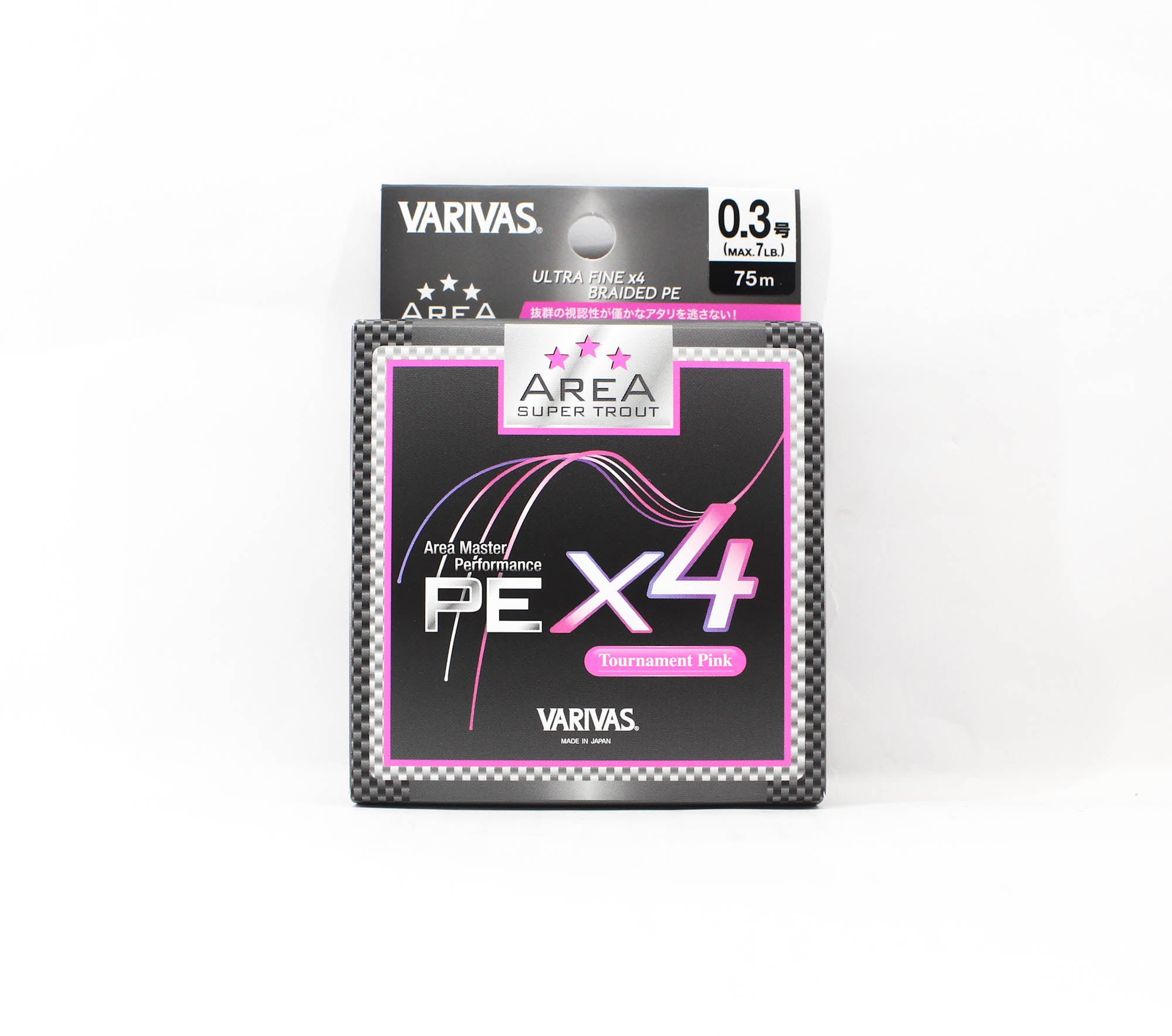 Varivas P.E Line Super Trout Area PE X4 Pink 75m P.E 0.3 Max 7lb (8058)