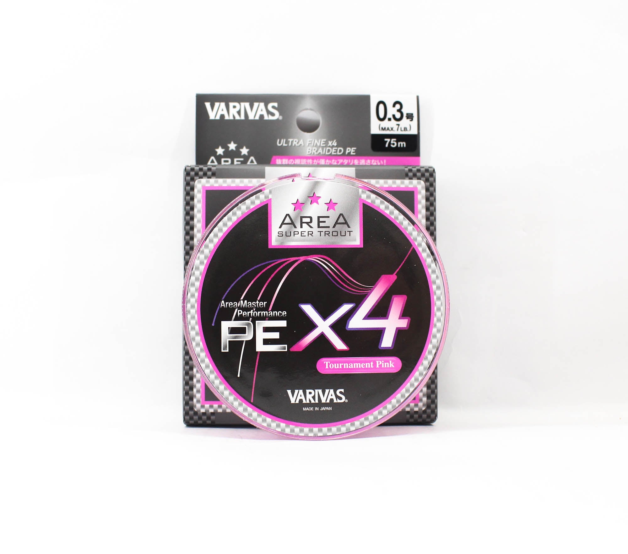 Varivas P.E Line Super Trout Area PE X4 Pink 75m P.E 0.3 Max 7lb (8058)