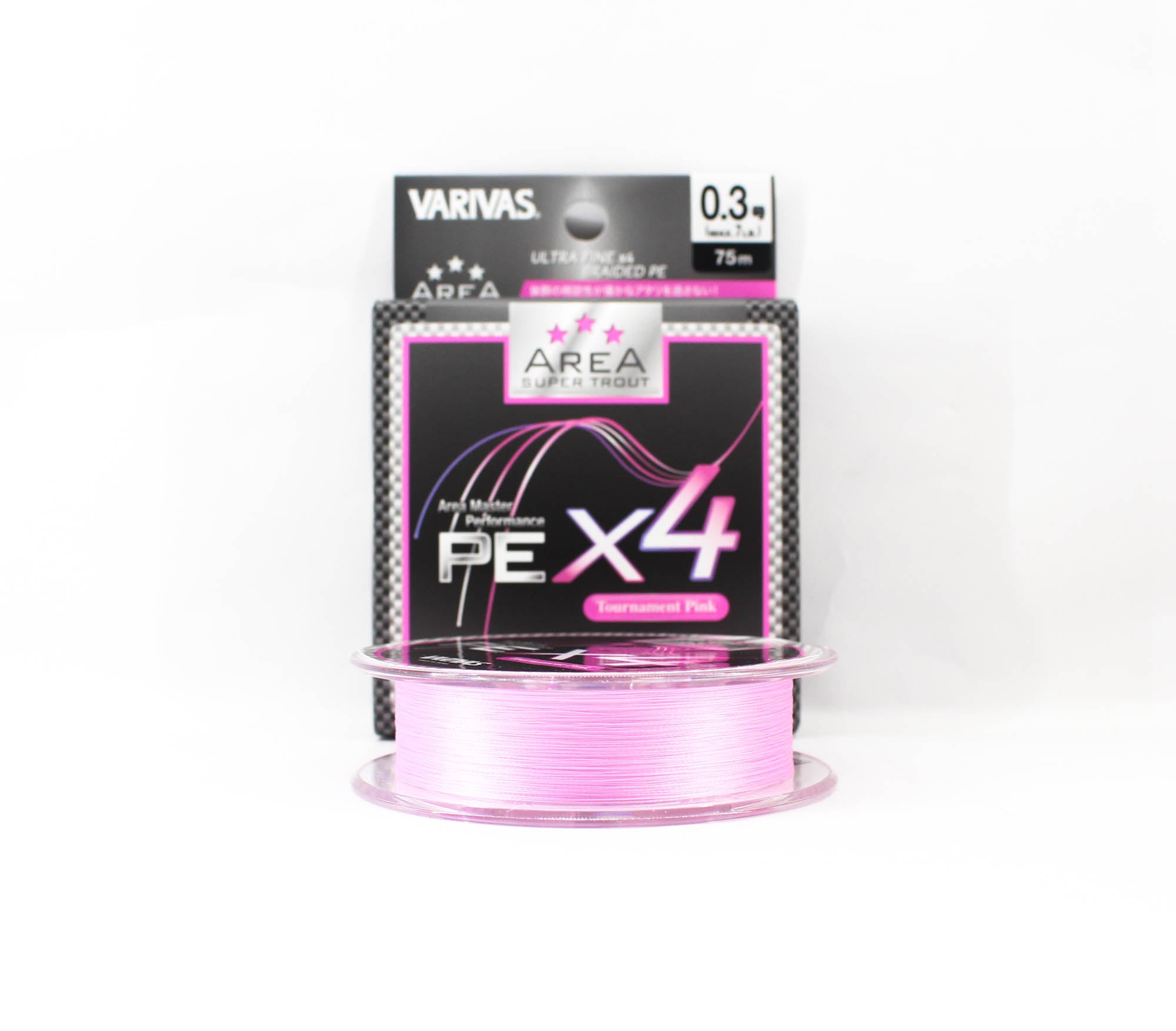 Varivas P.E Line Super Trout Area PE X4 Pink 75m P.E 0.3 Max 7lb (8058)