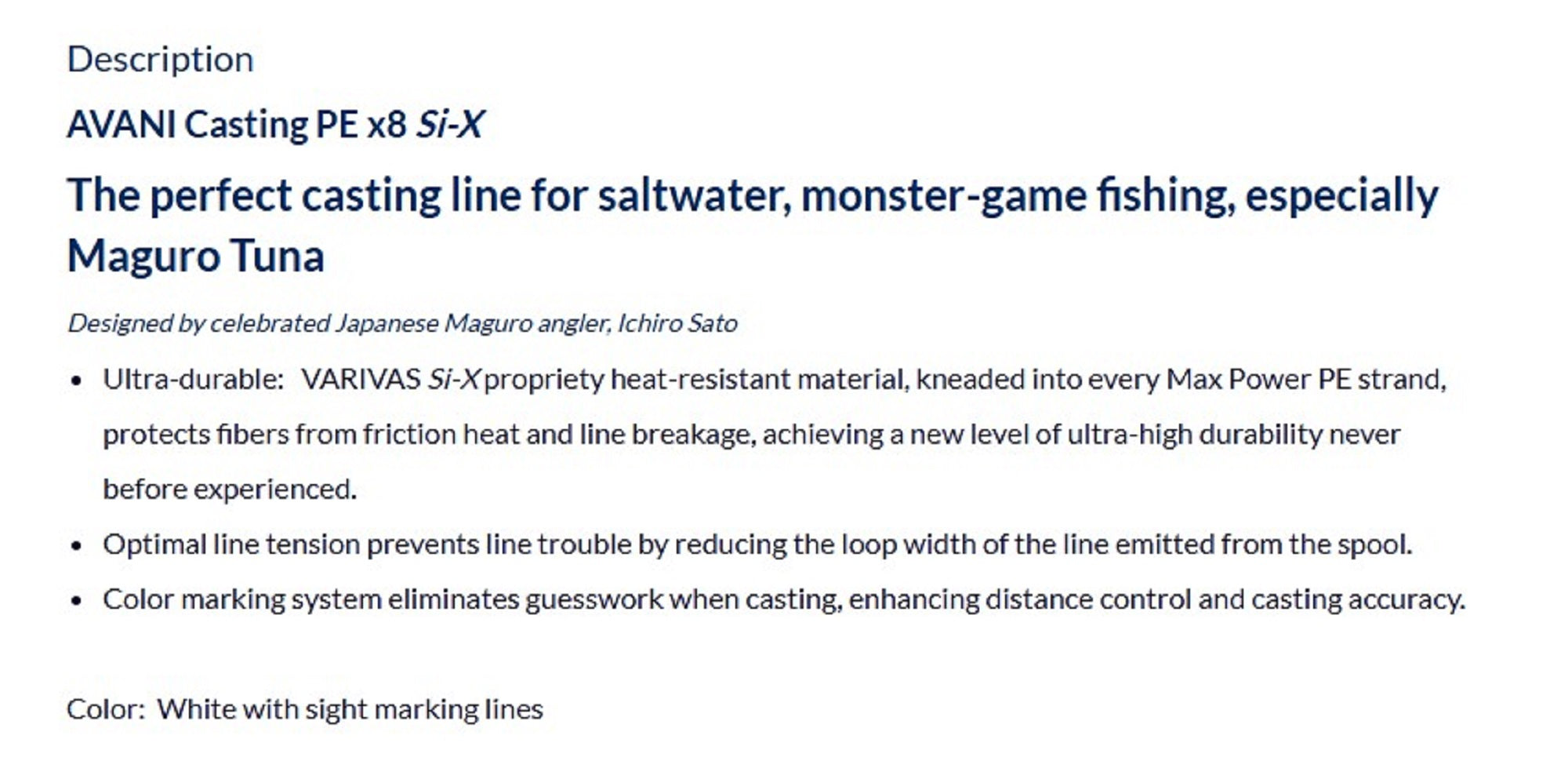 Varivas P.E Line Si-X Avani Casting PE 400m P.E 12 (9215)