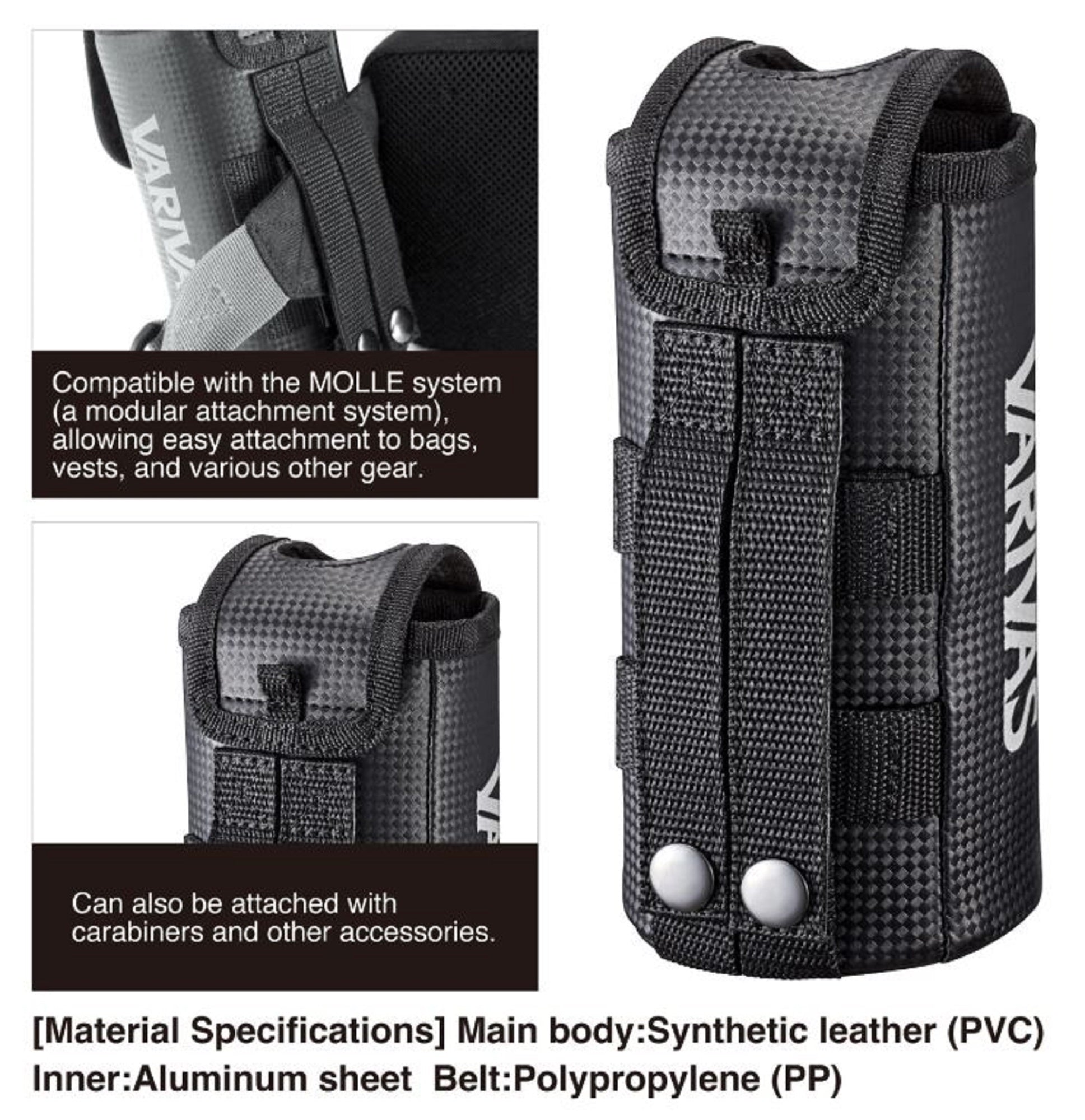 Varivas VAAC-75 Bottle Holder 2-Way Black (0365)