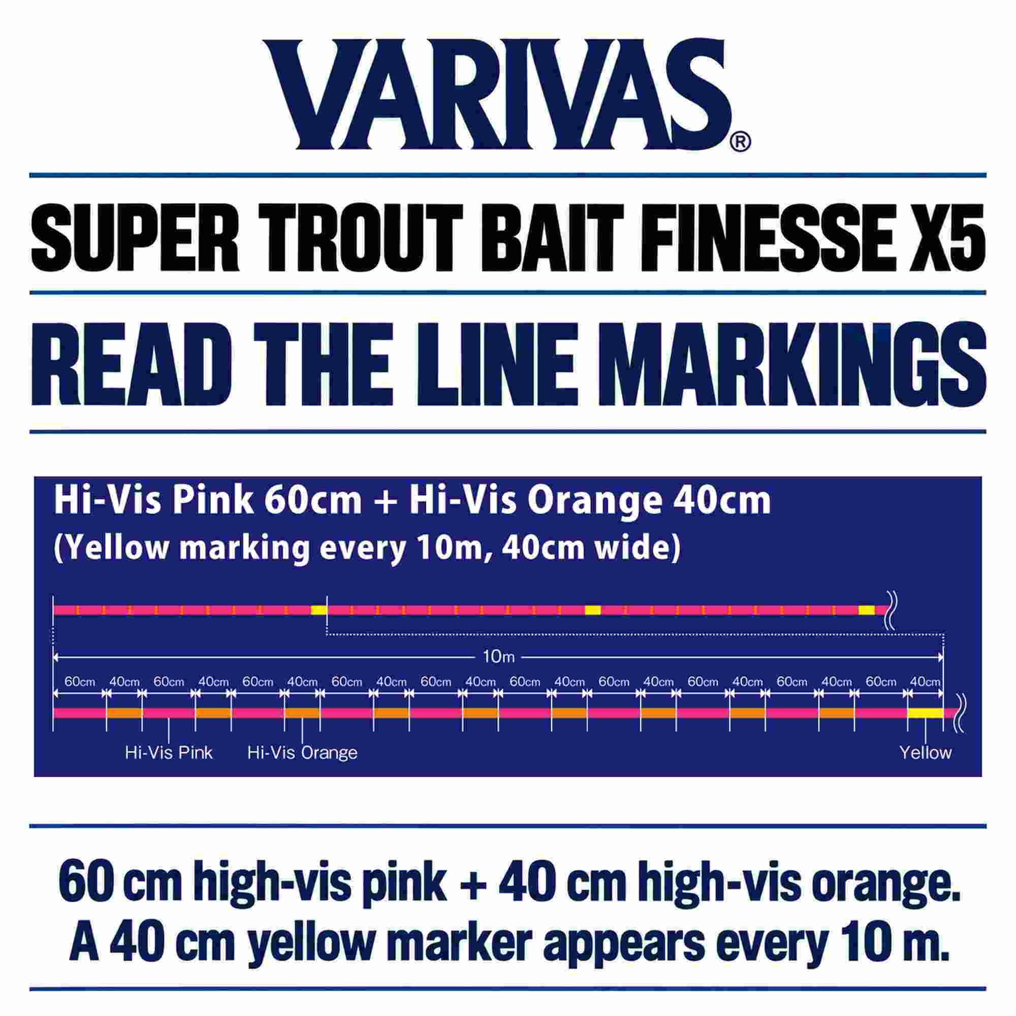Varivas P.E Line Super Trout Advance Bait Finesse X5 90m P.E 0.6 (1546)