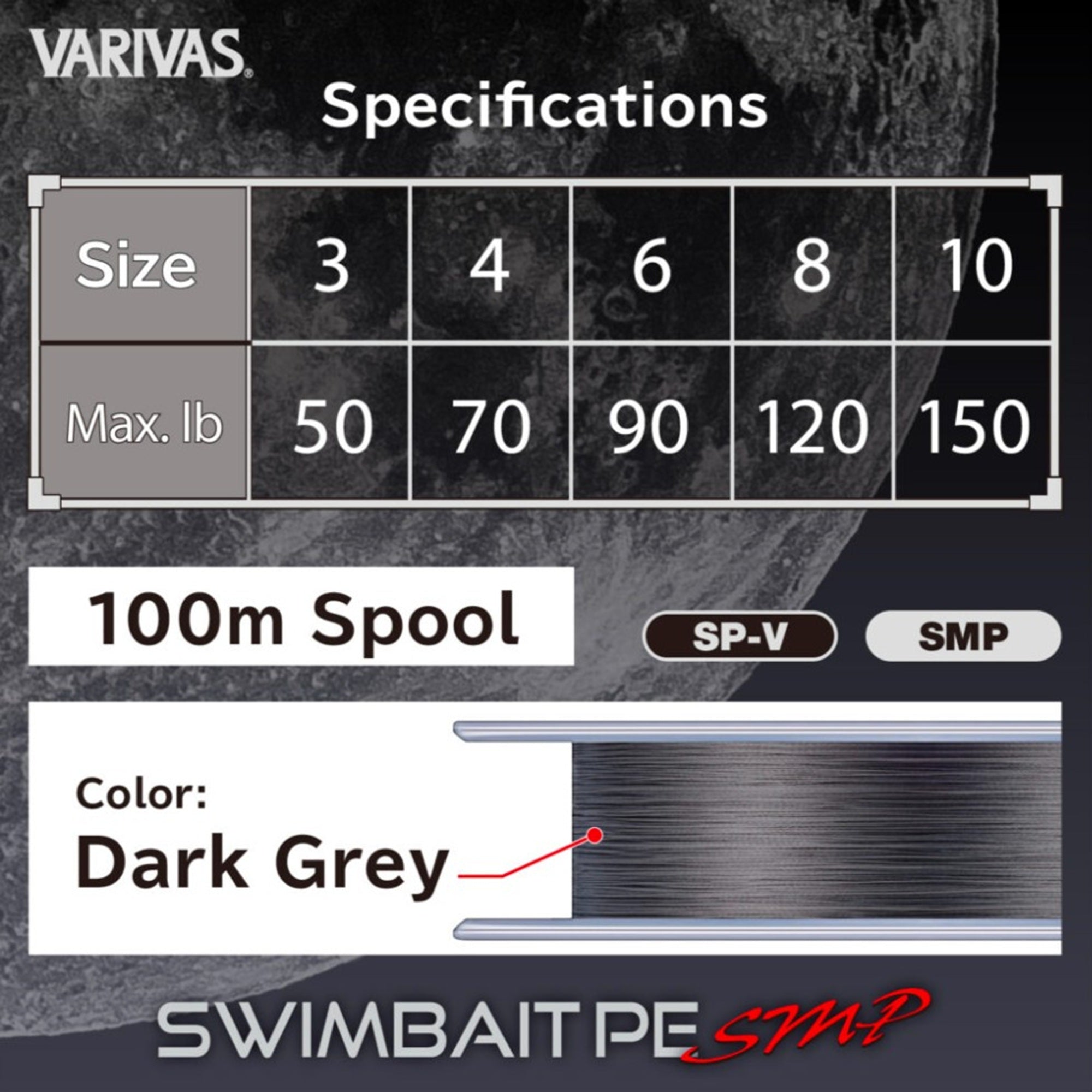 Varivas P.E Swim Bait SMP X8 100m P.E 8 120lb (1744)