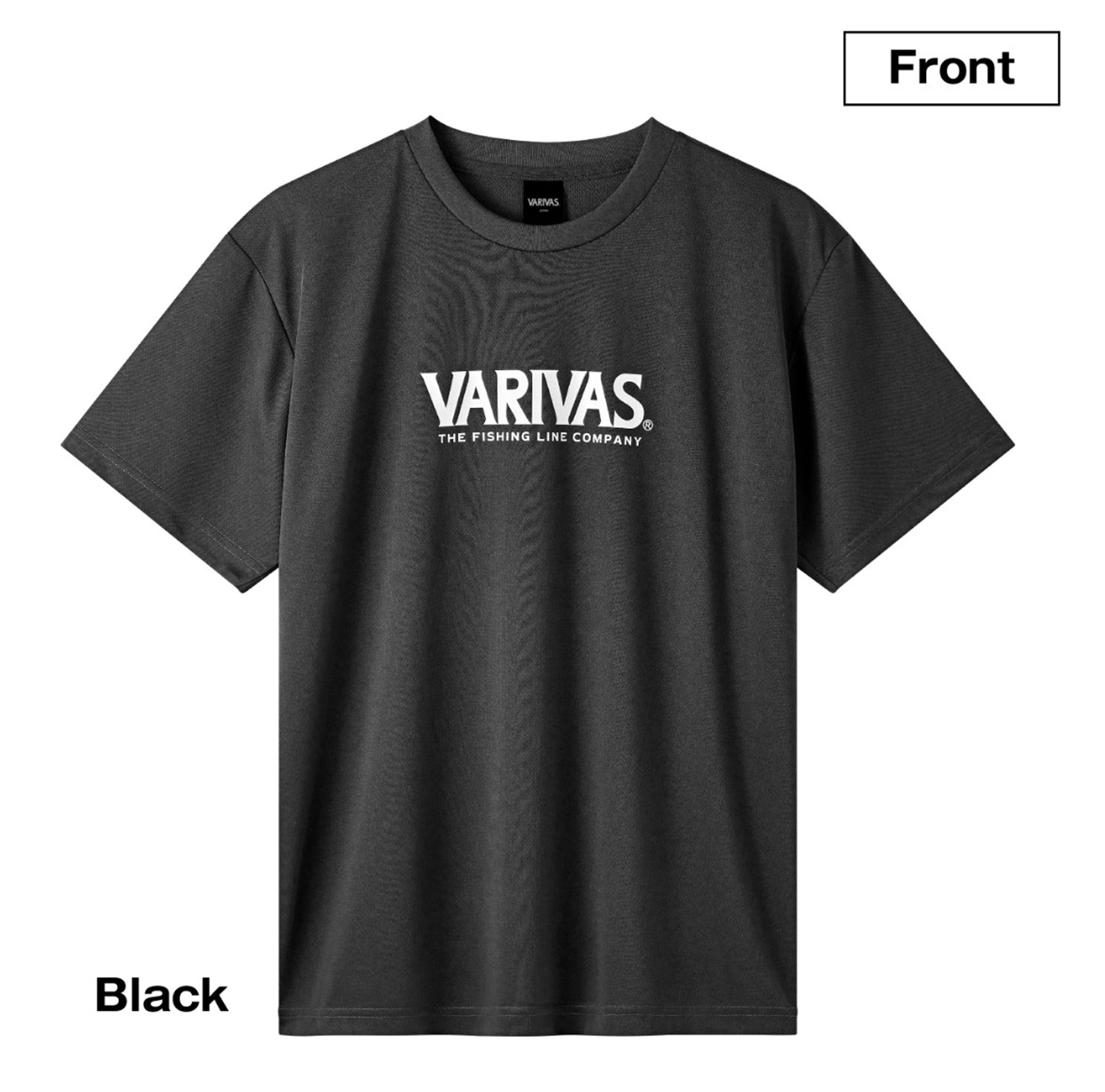 Varivas VAT-50 T-Shirt Dry Fit Short Sleeve Black Size XL (1805)