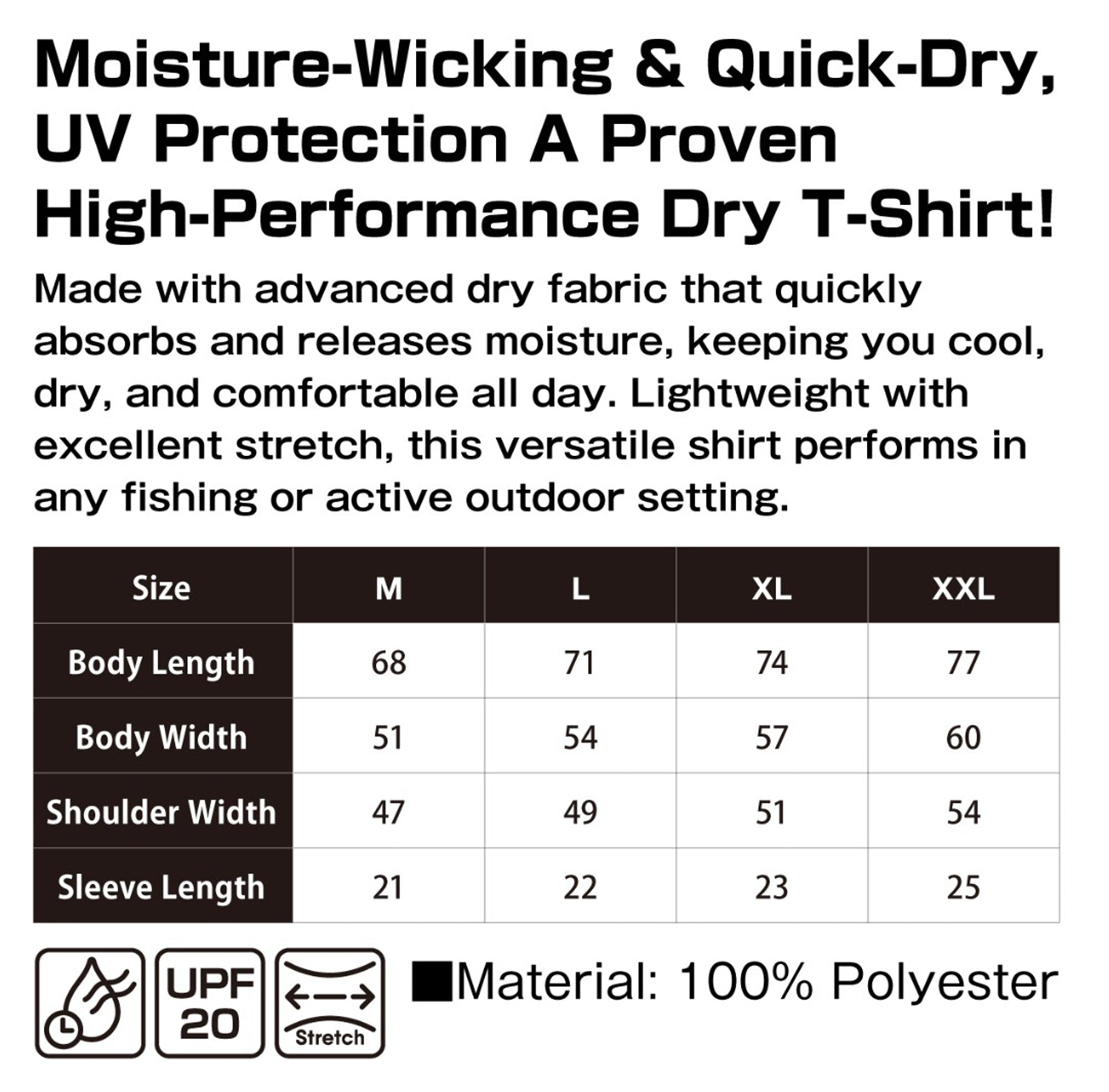 Varivas VAT-50 T-Shirt Dry Fit Short Sleeve Black Size XL (1805)