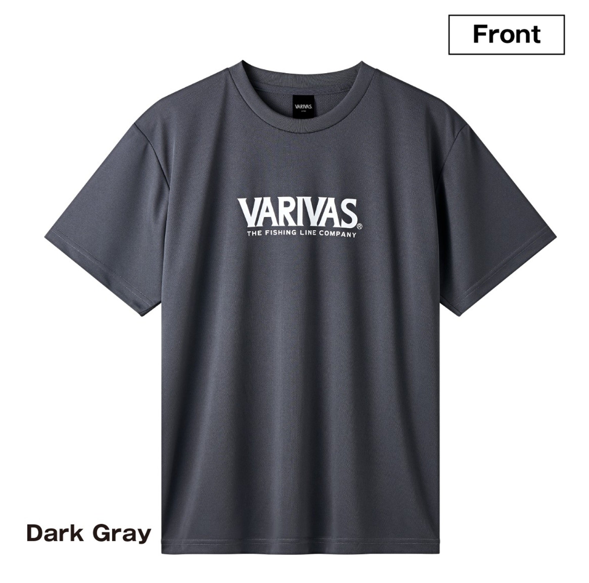 Varivas VAT-50 T-Shirt Dry Fit Short Sleeve Dark Gray Size L (1836)