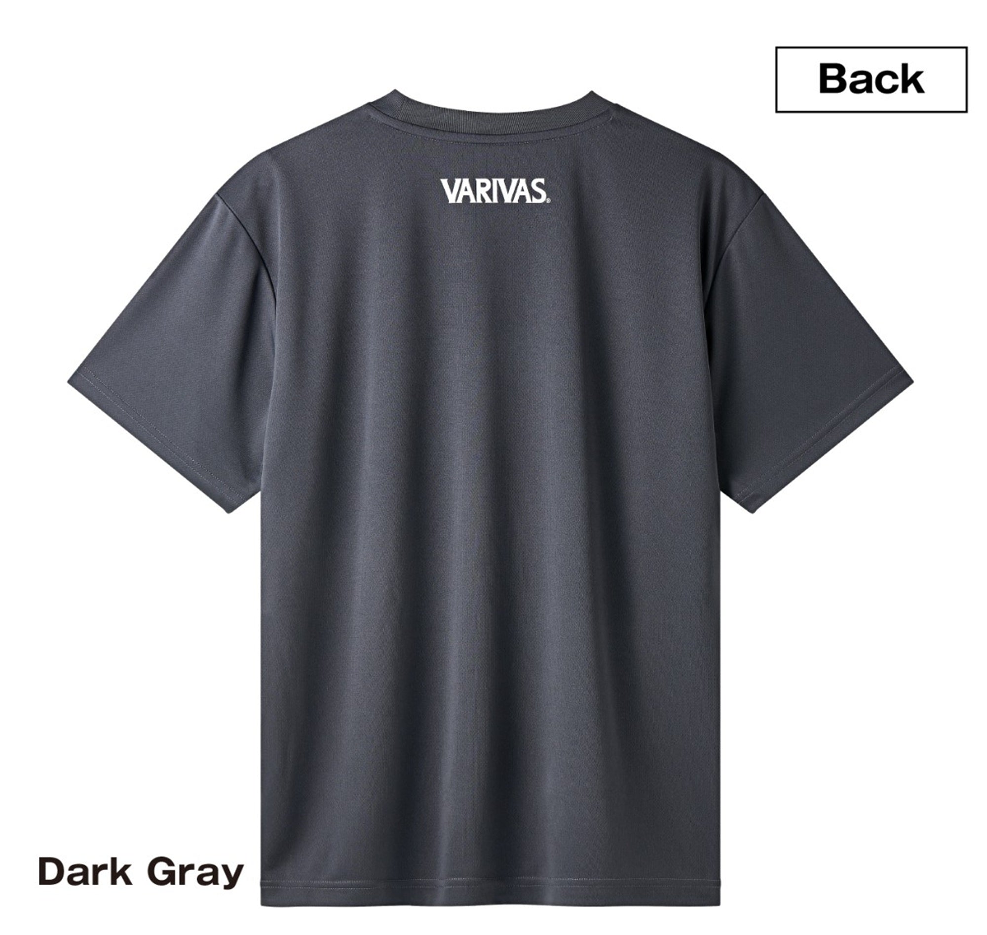 Varivas VAT-50 T-Shirt Dry Fit Short Sleeve Dark Gray Size L (1836)