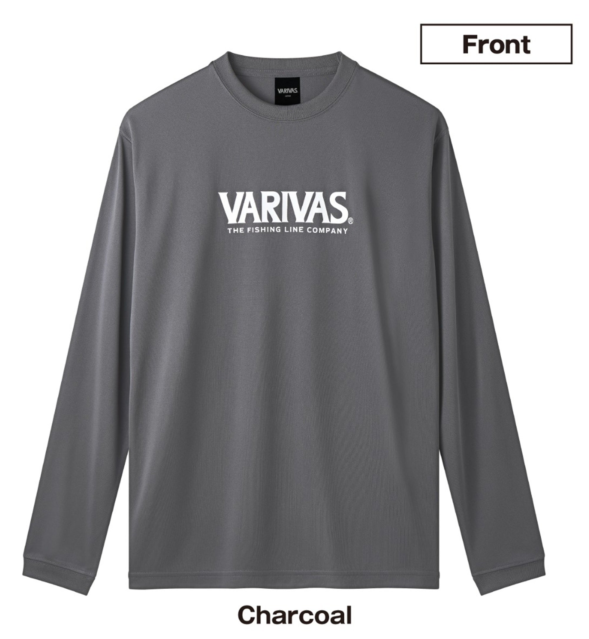 Varivas VAT-51 T-Shirt Dry Fit Long Sleeve Charcoal Size XXL (1935)