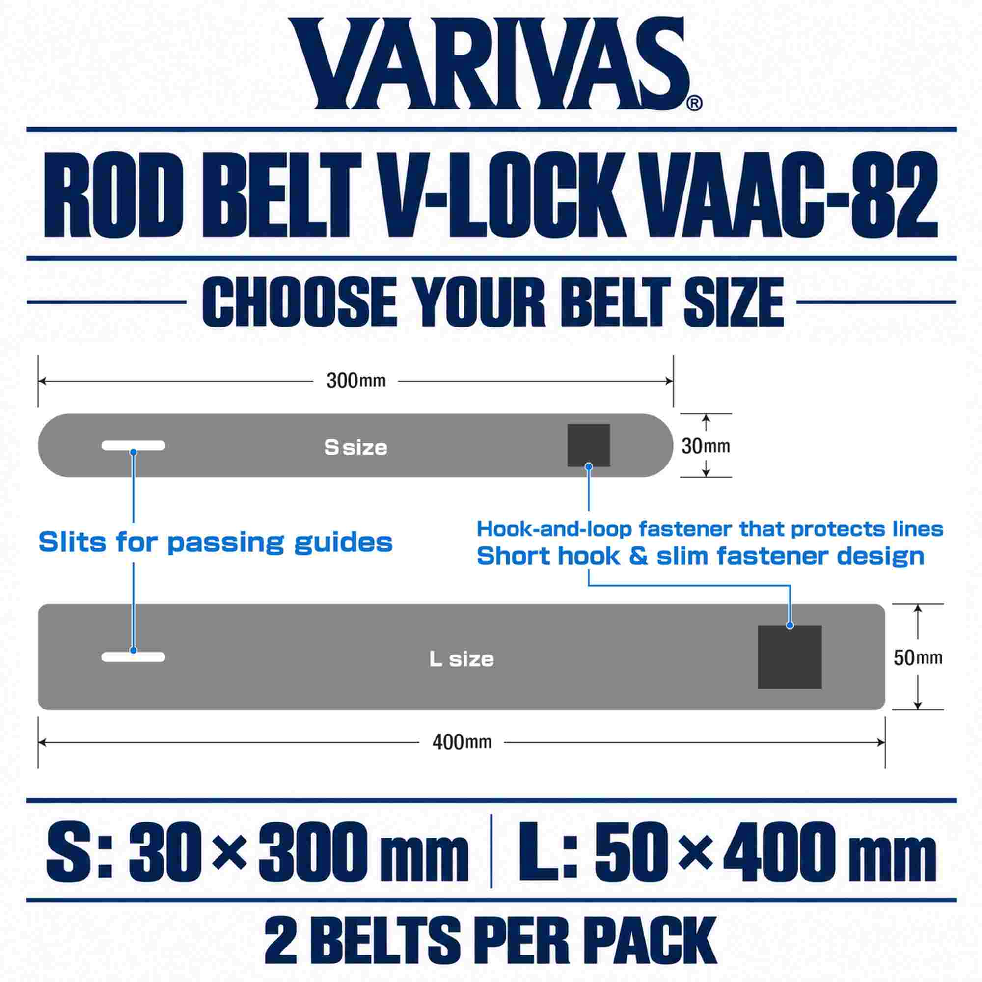 Varivas VAAC-82 Rod Belt V-LOCK Black Size S (1942)