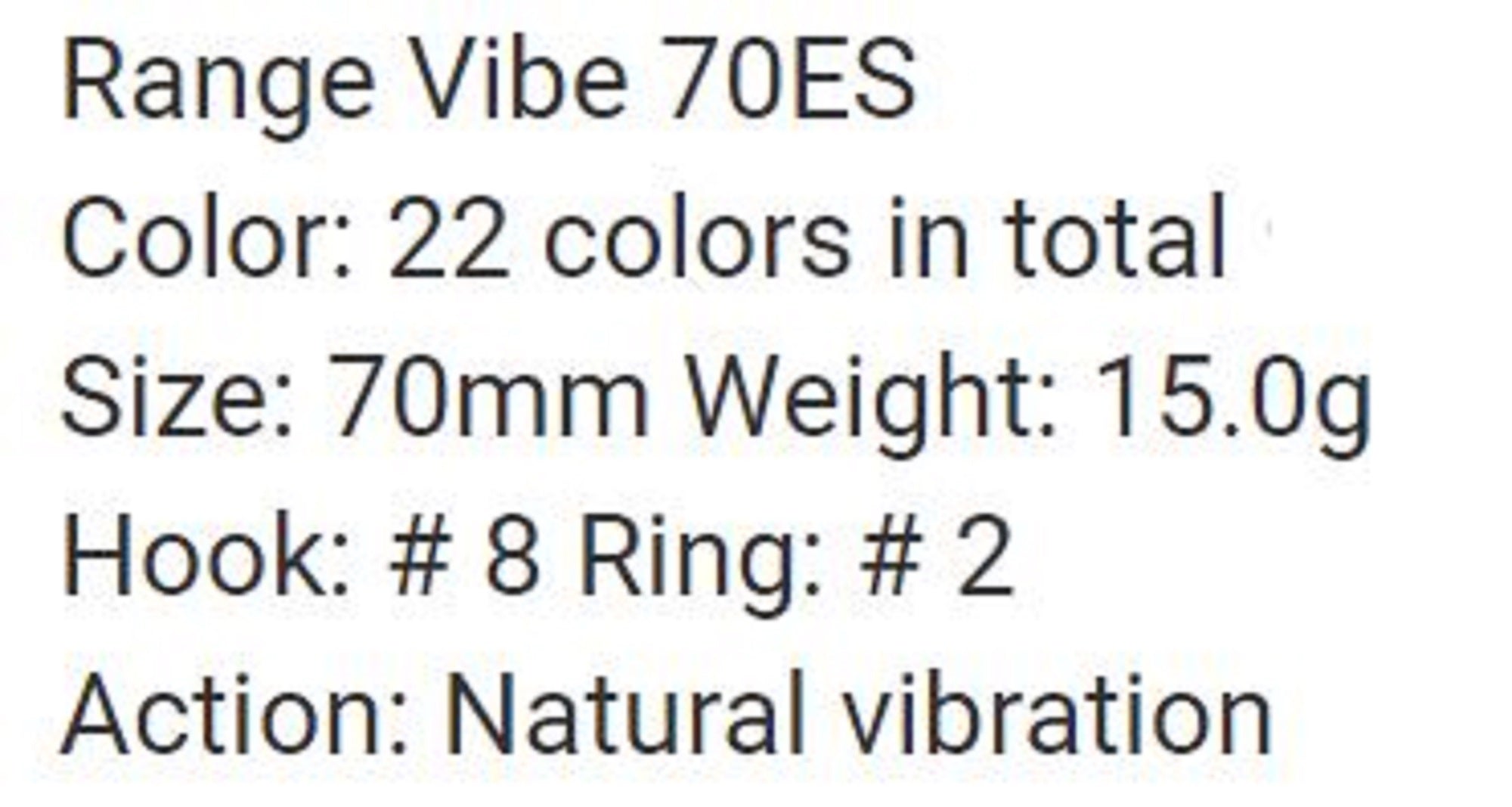 Bassday Range Vibe 70 ES Extra Sinking Vibration Lure CH-391 (0755)