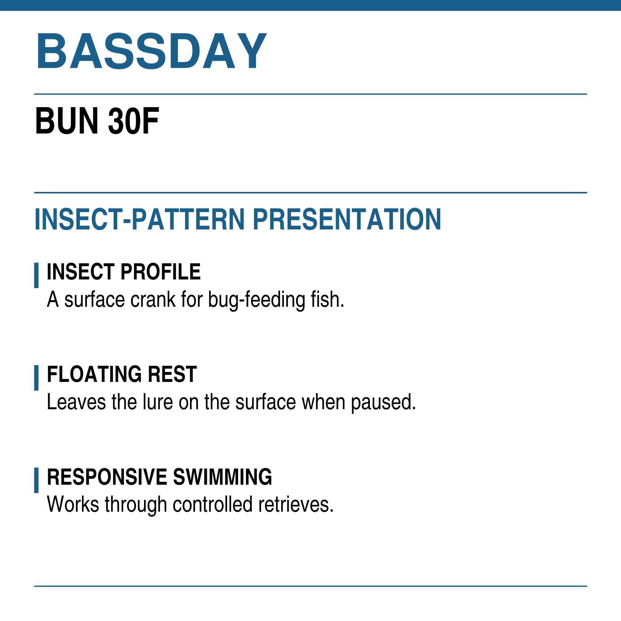 Bassday Beetle Bun 30F Floating Lure 4.5 grams 343 (3396)