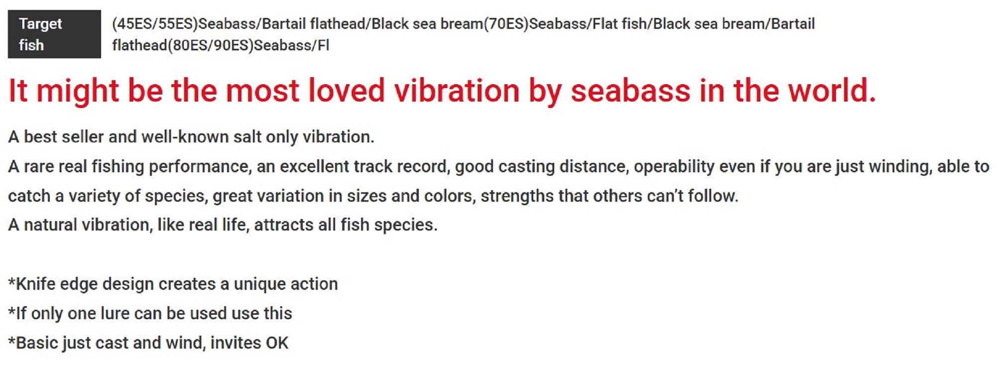 Bassday Range Vibe 55 ES Extra Sinking Vibration Lure CH-391 (4527)