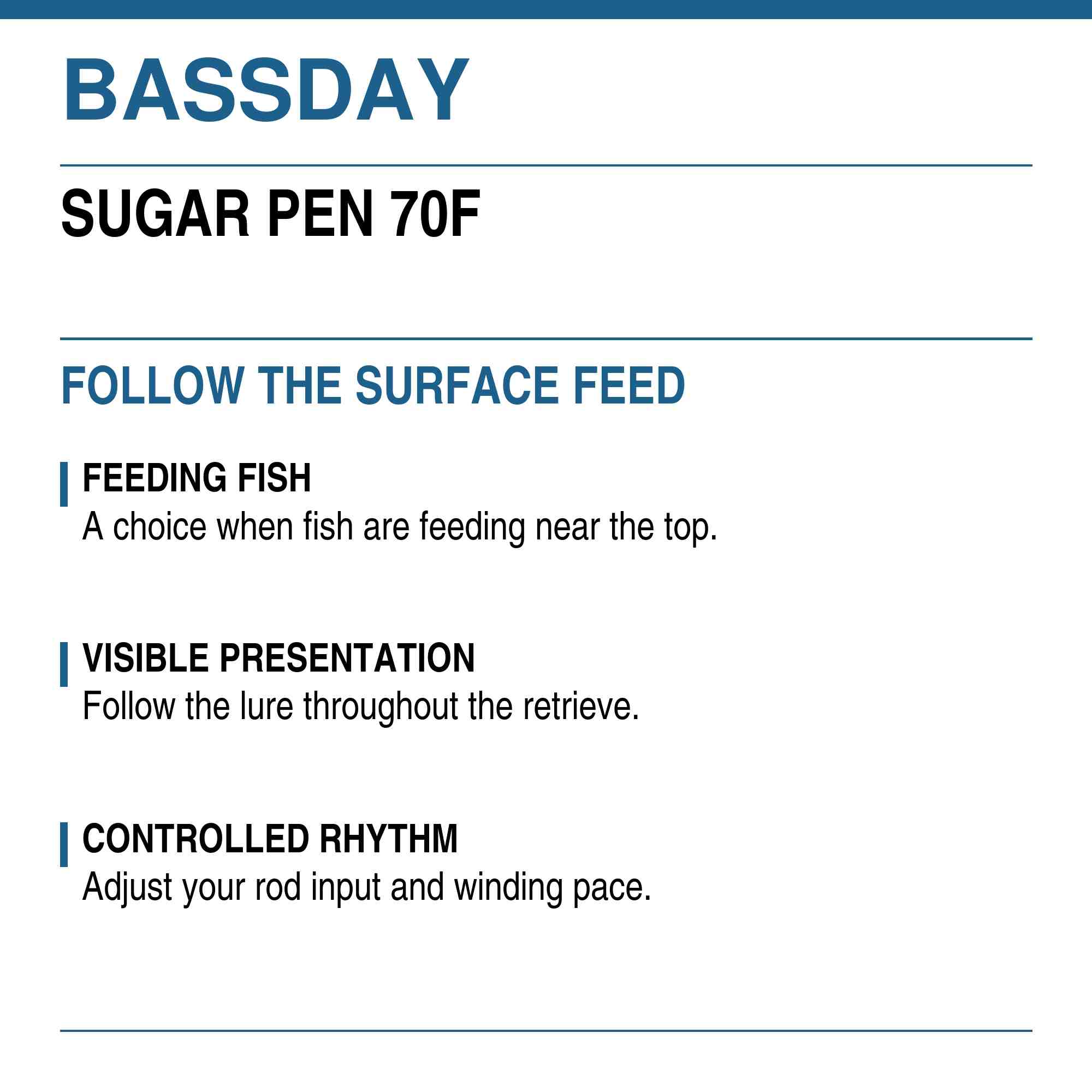 Bassday Sugar Pen 70F Floating Lure 4.3 grams C-169 (9422)