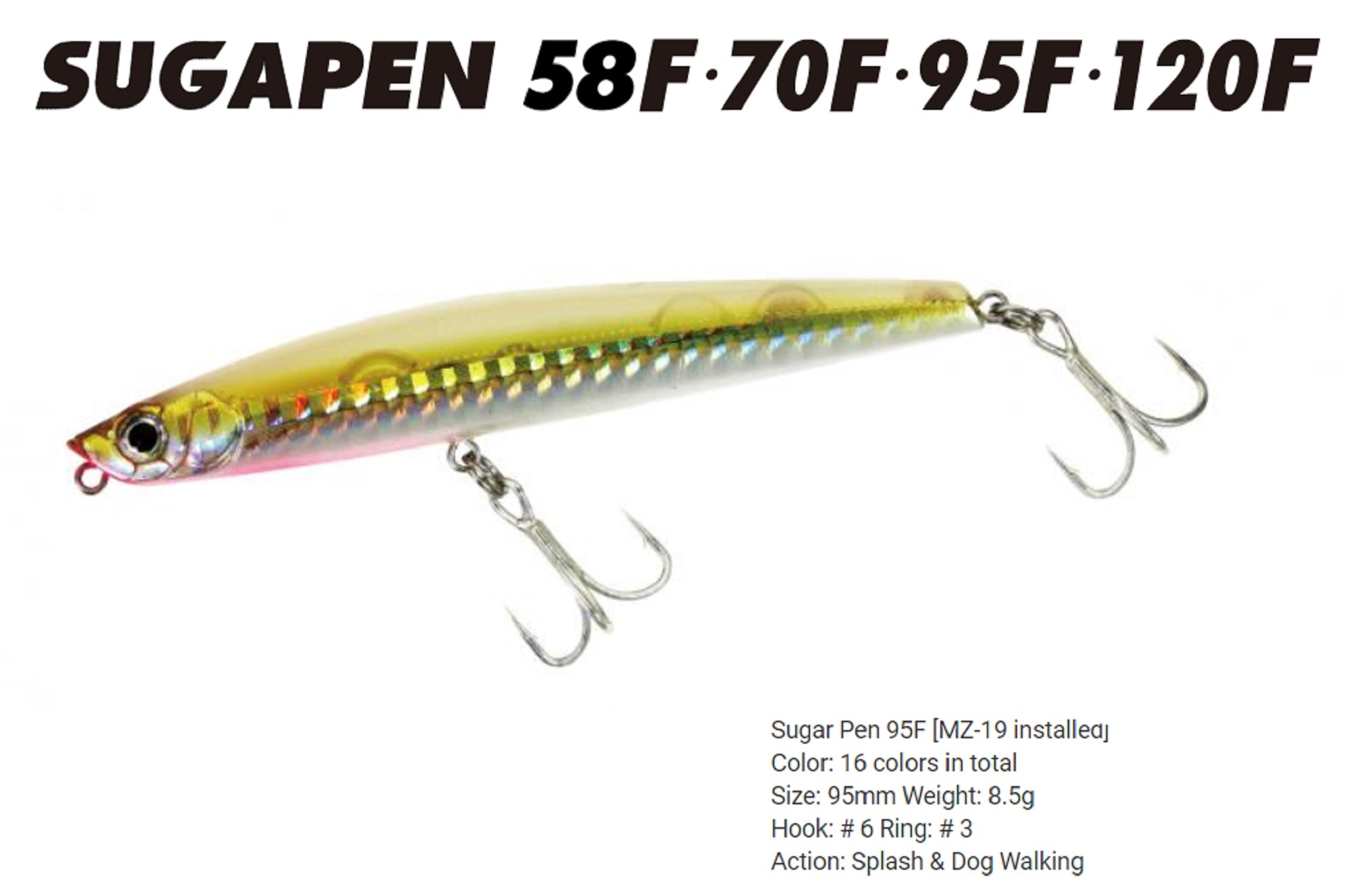 Bassday Sugar Pen 95F Floating Lure 8.5 grams H-127 (1159)