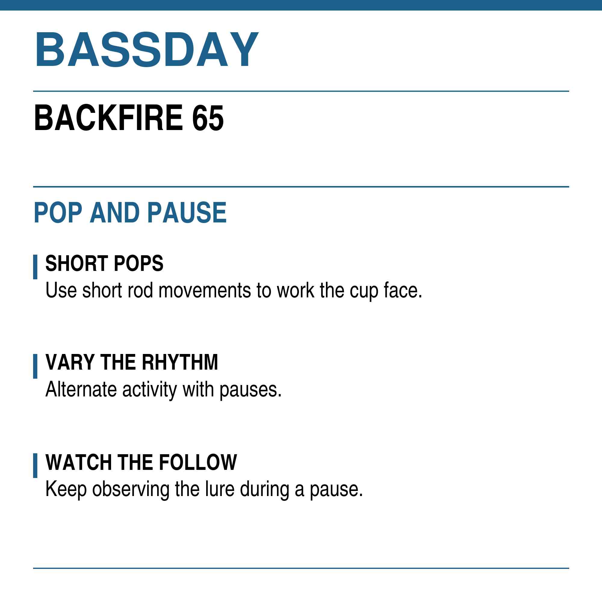 Bassday Backfire 65 Popper Floating Lure H-127 (9278)