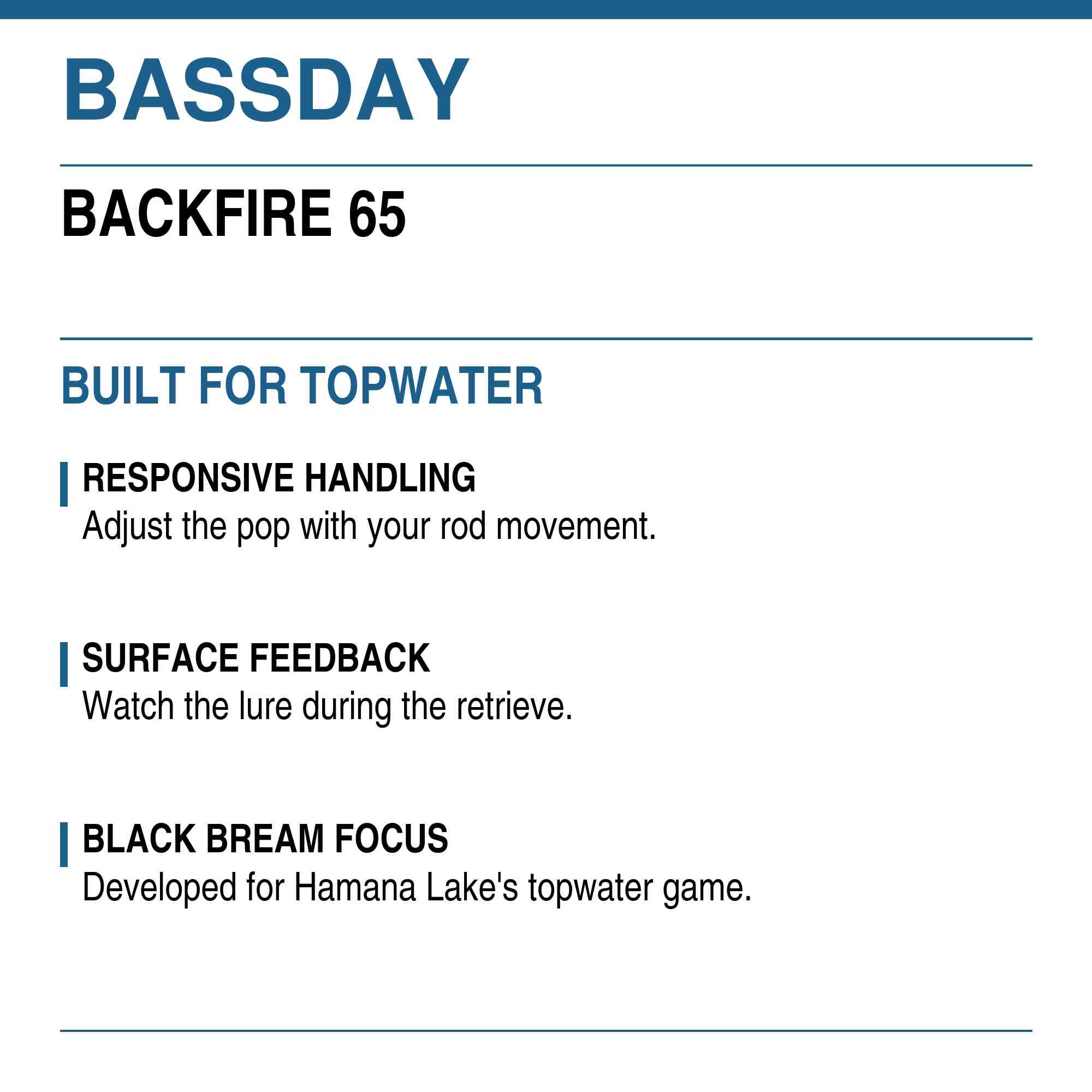 Bassday Backfire 65 Popper Floating Lure C-350 (9407)