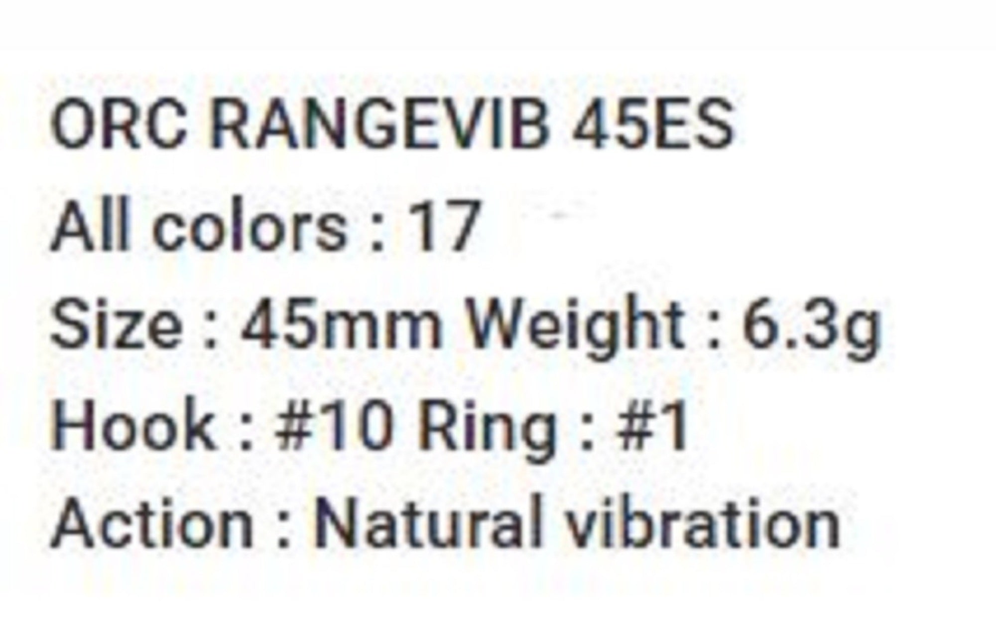 Bassday ORC Range Vibe 45 ES Extra Sinking Vibration Lure HH-50 (7151)