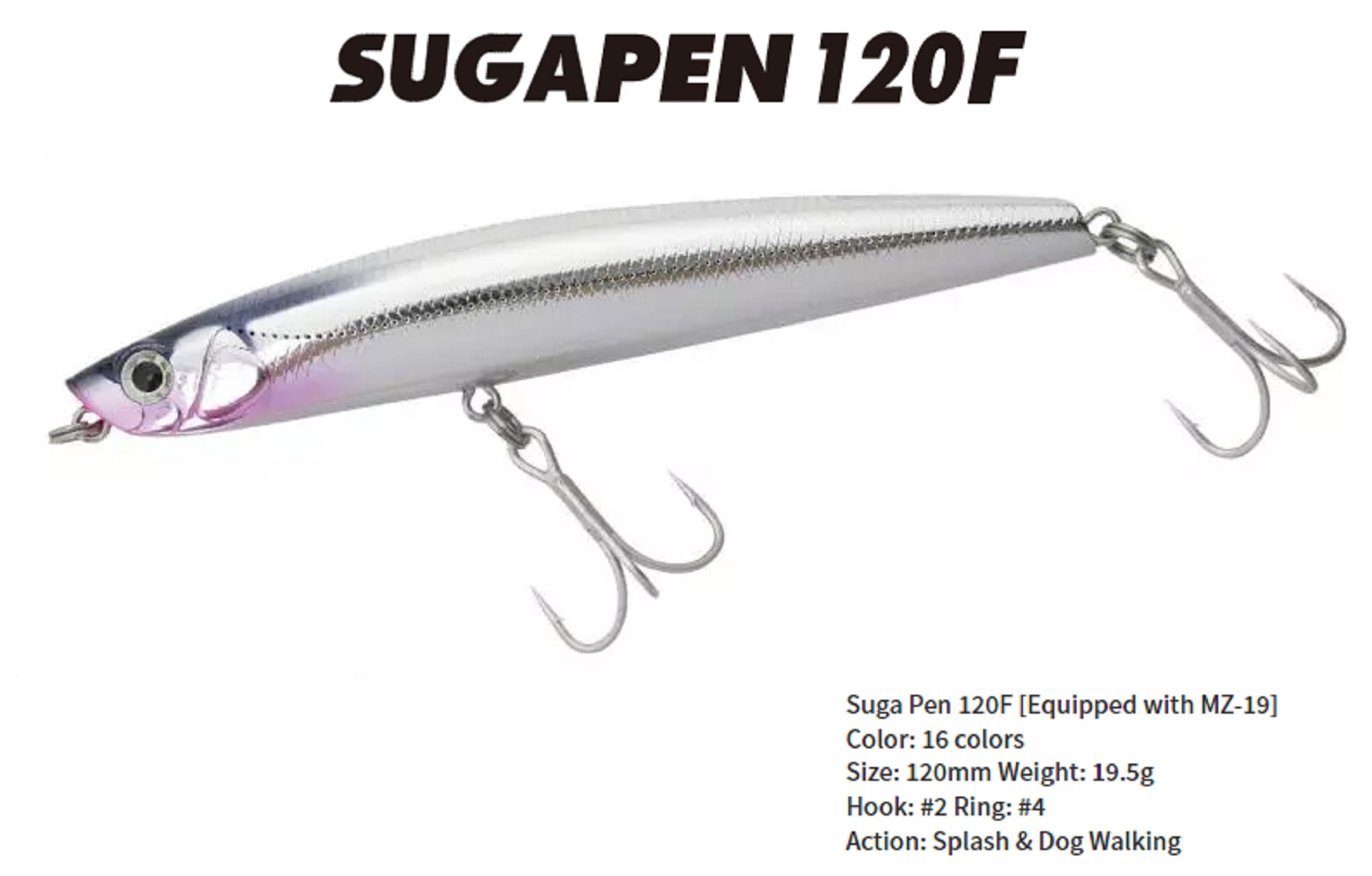 Bassday Sugar Pen 120F Floating Lure 19.5 grams HF-119 (8156)