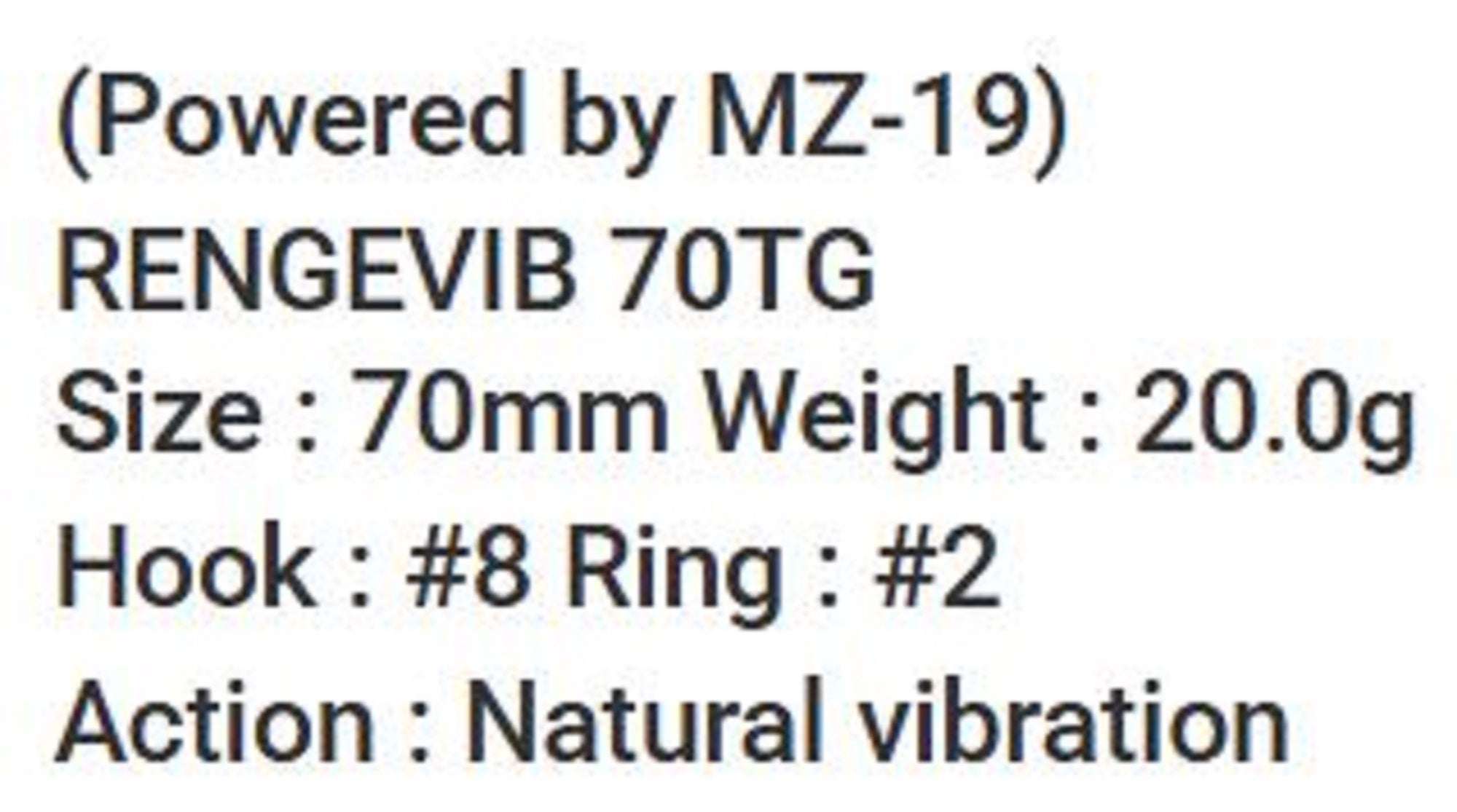Bassday Range Vibe 70 TG Extra Sinking Vibration Lure M-325 (9015)