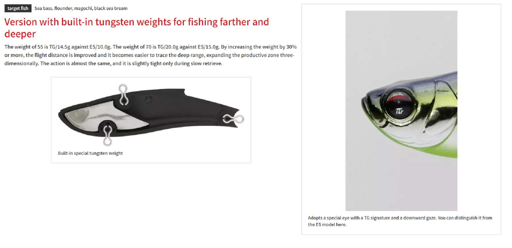 Bassday Range Vibe 55 TG Extra Sinking Vibration Lure P-412 (2189)