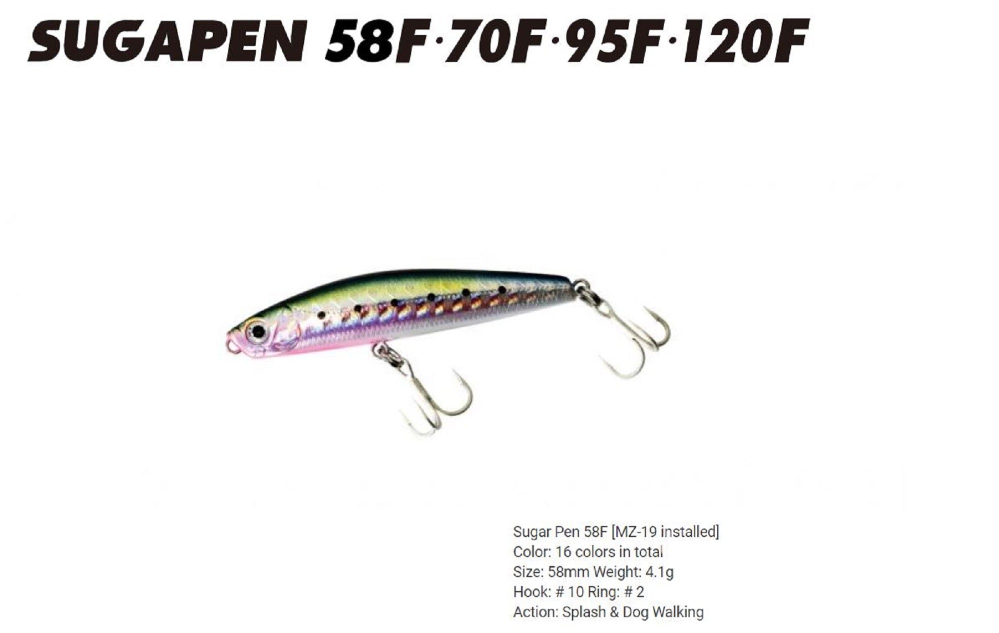Bassday Sugar Pen 58F Floating Lure 4.1 grams MH-128 (5096)
