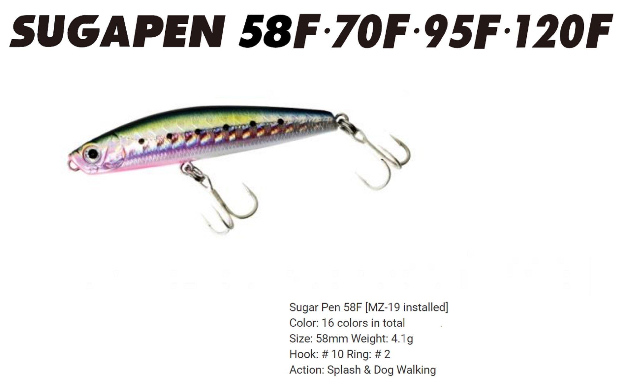 Bassday Sugar Pen 58F Floating Lure 4.1 grams HF-119 (5126)