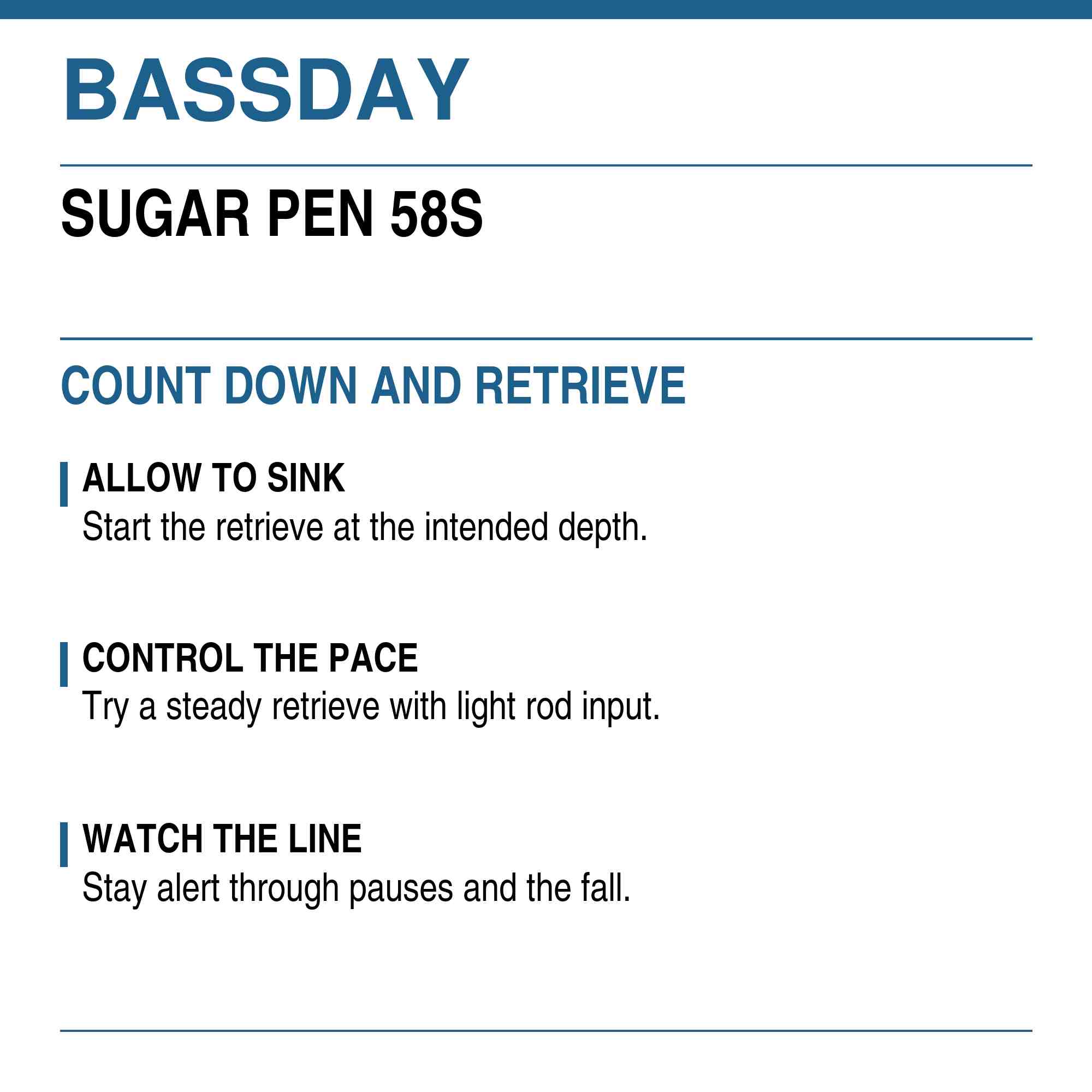 Bassday Sugar Pen 58S Sinking Lure 5.4 grams C-350 (7021)