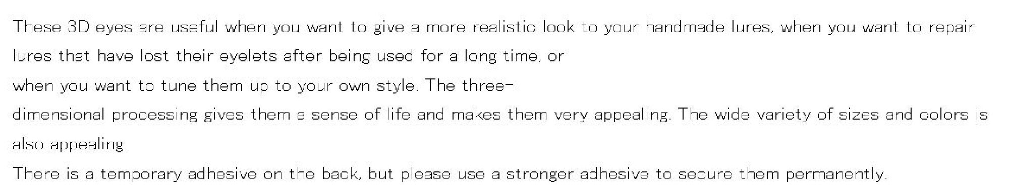 Bassday Live Eye Seal 3D Diameter 3mm Black (8481)