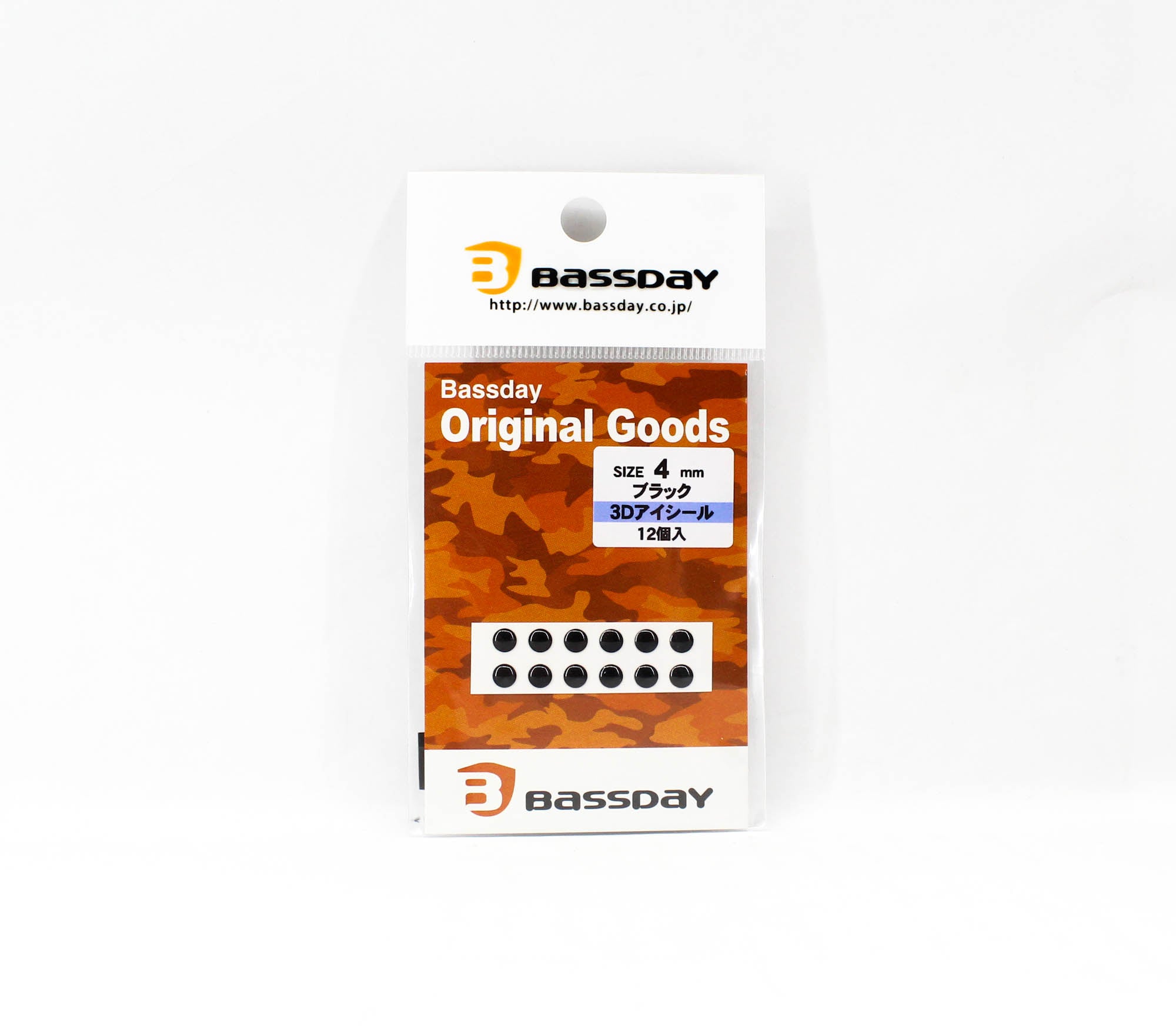 Bassday Live Eye Seal 3D Diameter 4mm Black (8498)