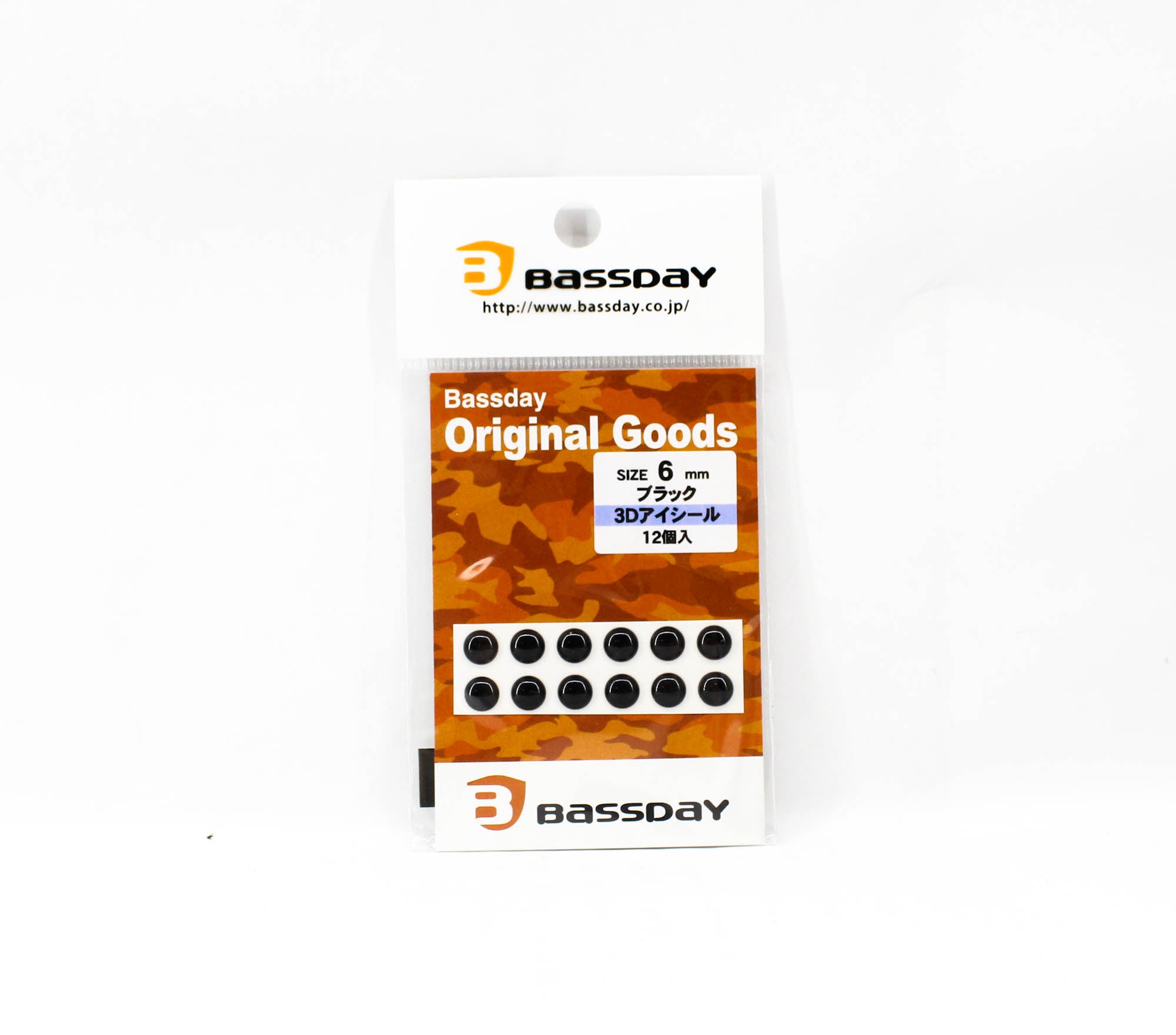 Bassday Live Eye Seal 3D Diameter 6mm Black (8528)