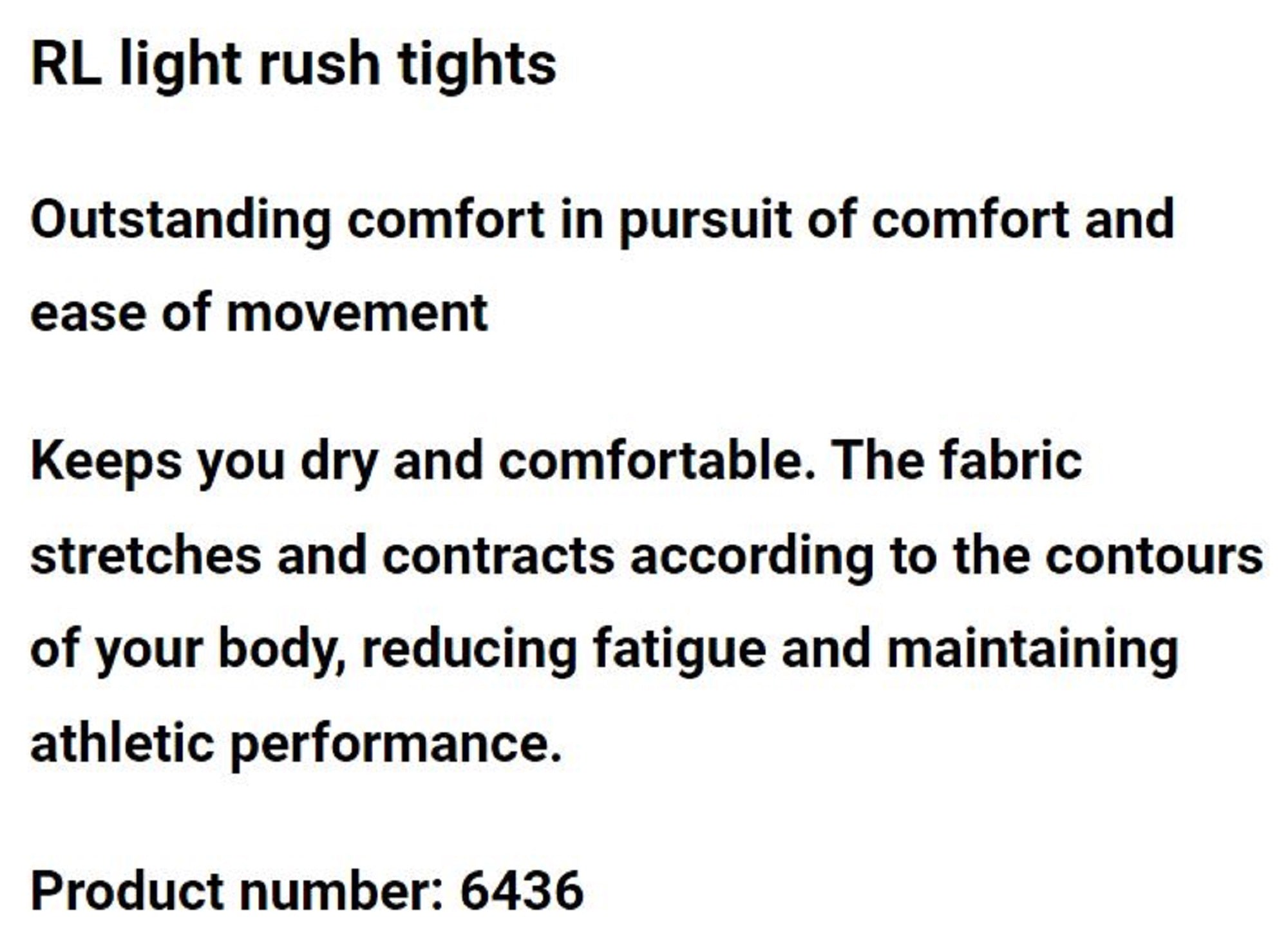 RBB Rivally 6436 RL Rash Guard Pants Light Black Size L (2526)