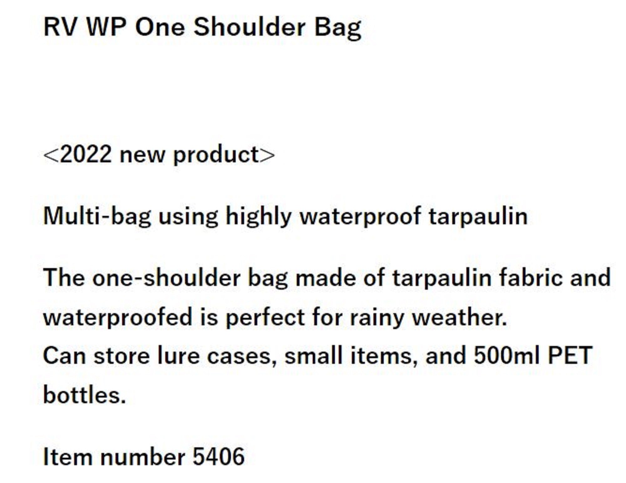 RBB Rivally 5406 Waterproof One Shoulder Bag 230 x 300 x 140mm (9211)